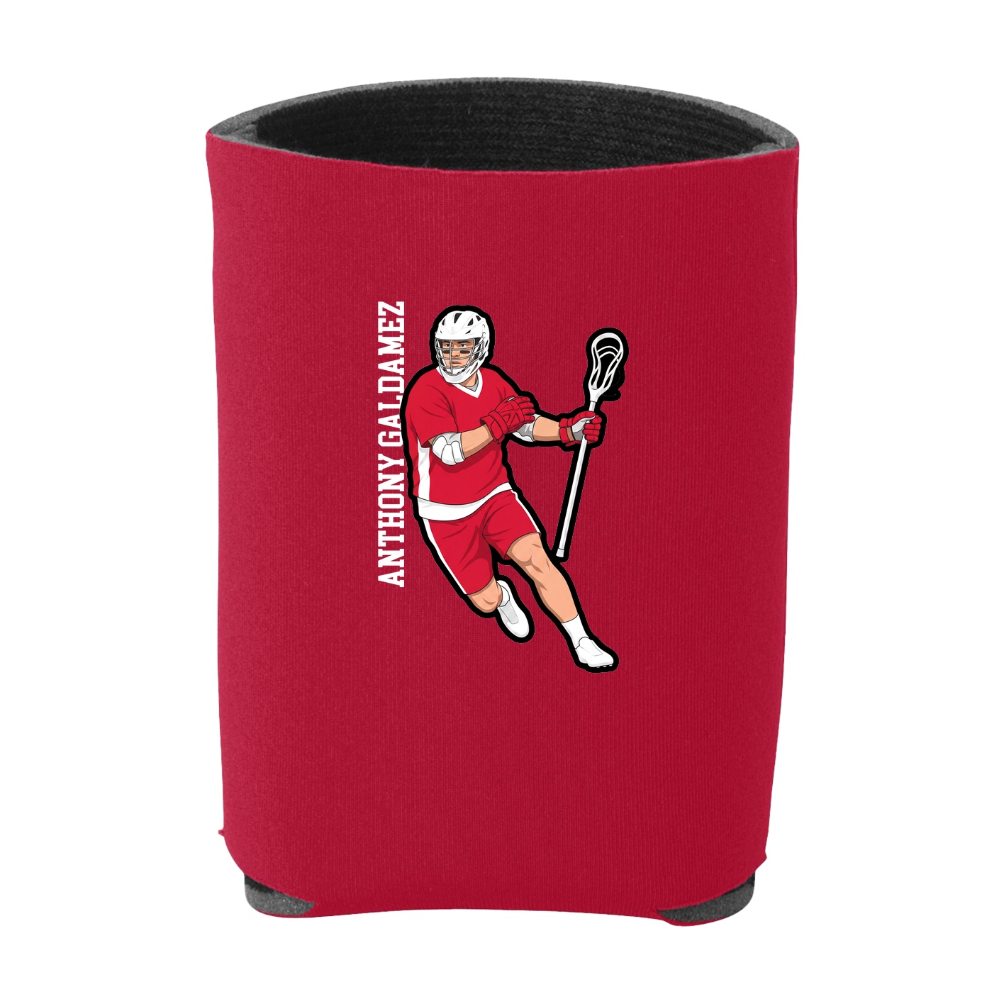 Can Holder — Name Vertical in Red