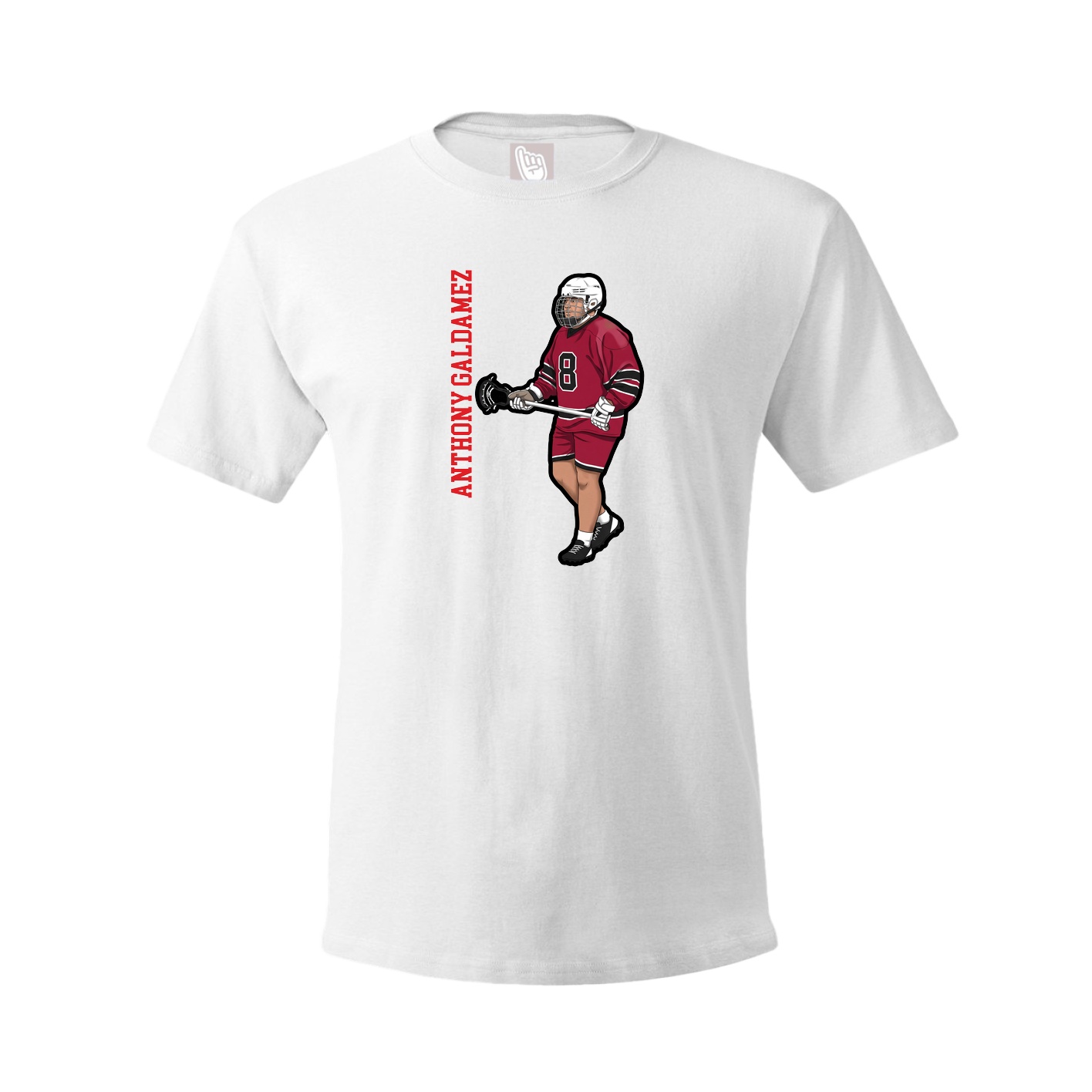 Tee — Name Vertical in White