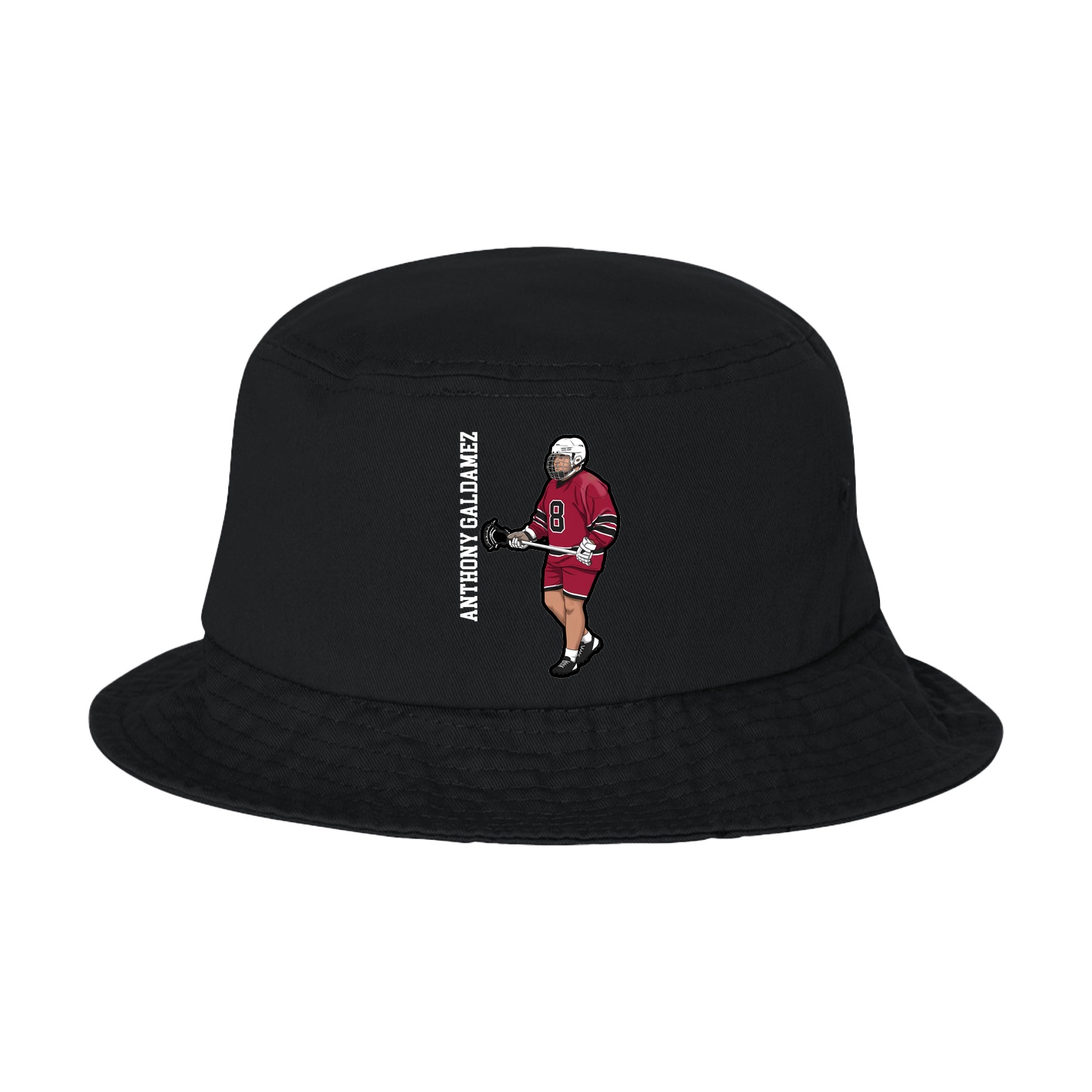 Bucket Cap — Name Vertical in Black