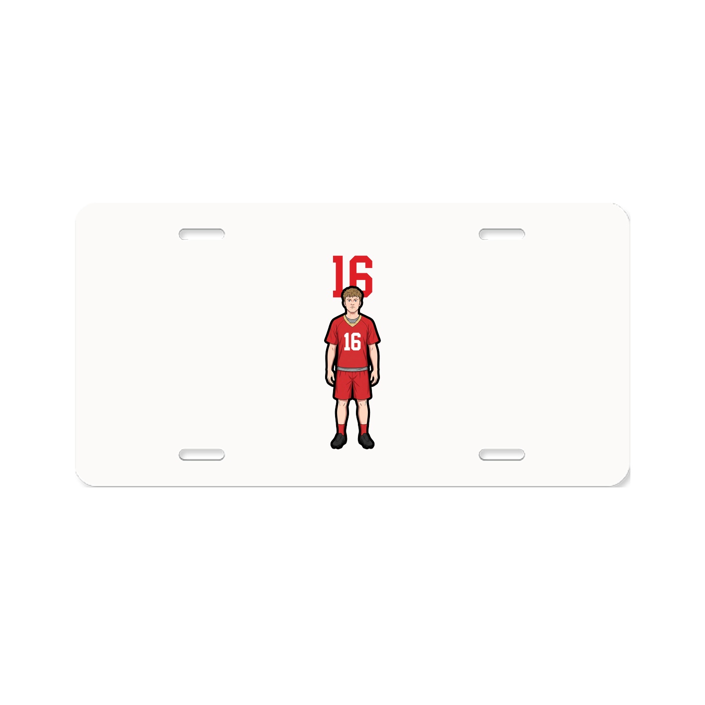 License Plate — Number Top in Classic