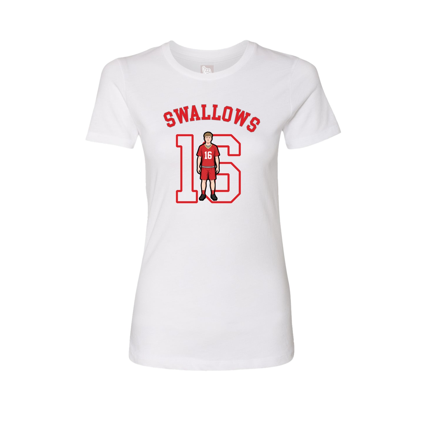 Fitted Women's Tee — Shirsey Arch in White