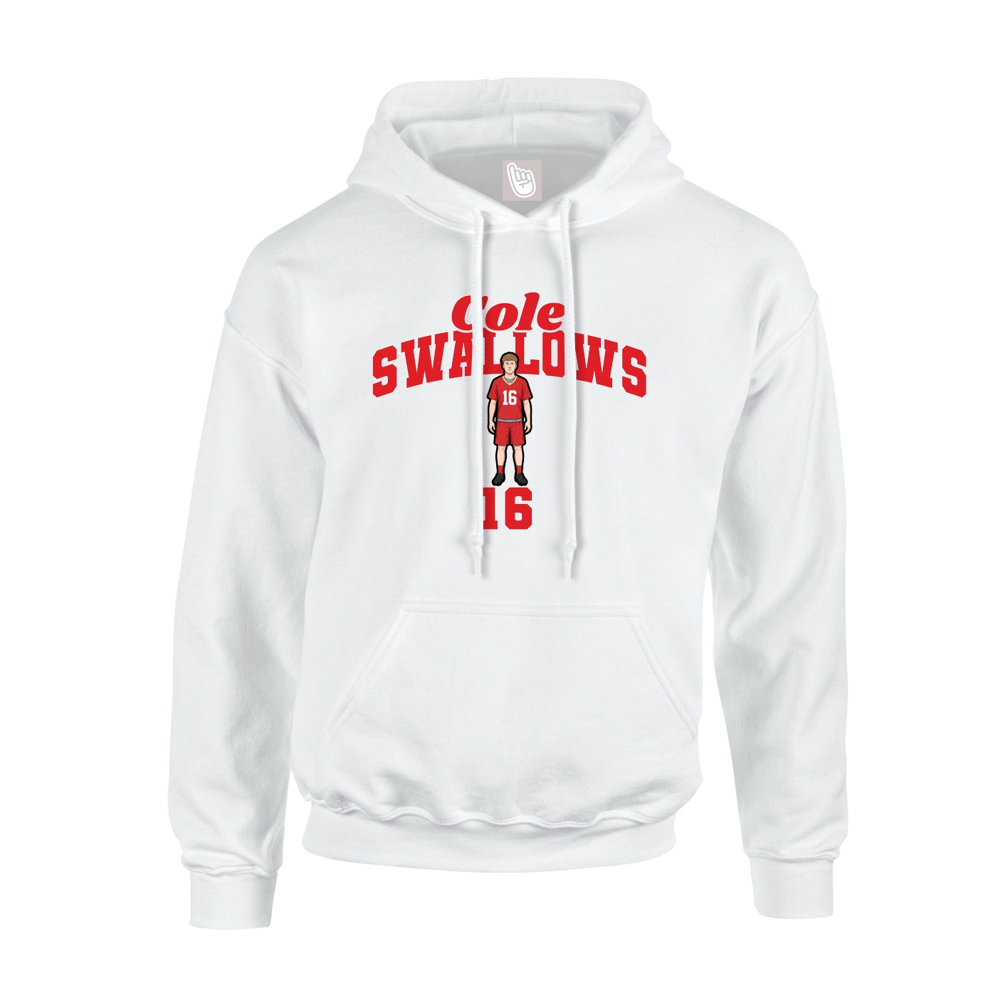 Hoodie — Signature Arch in White
