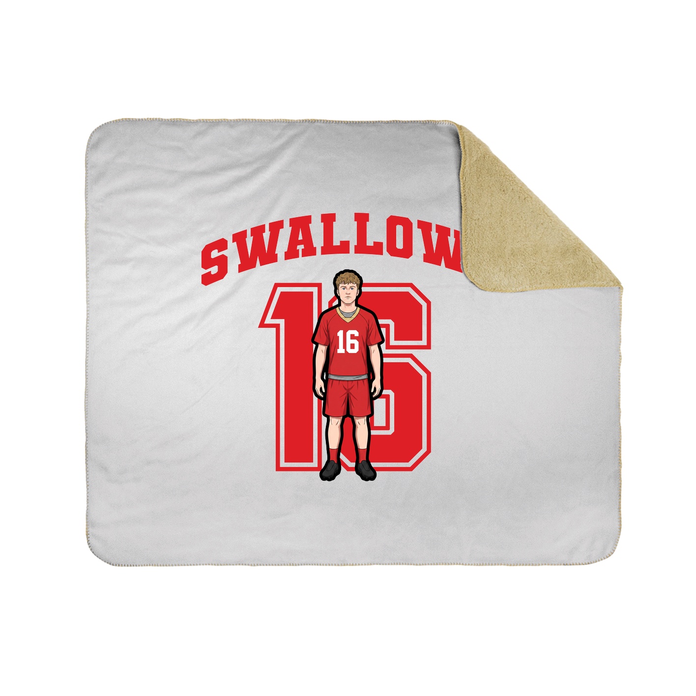 Throw Blanket — Number in White