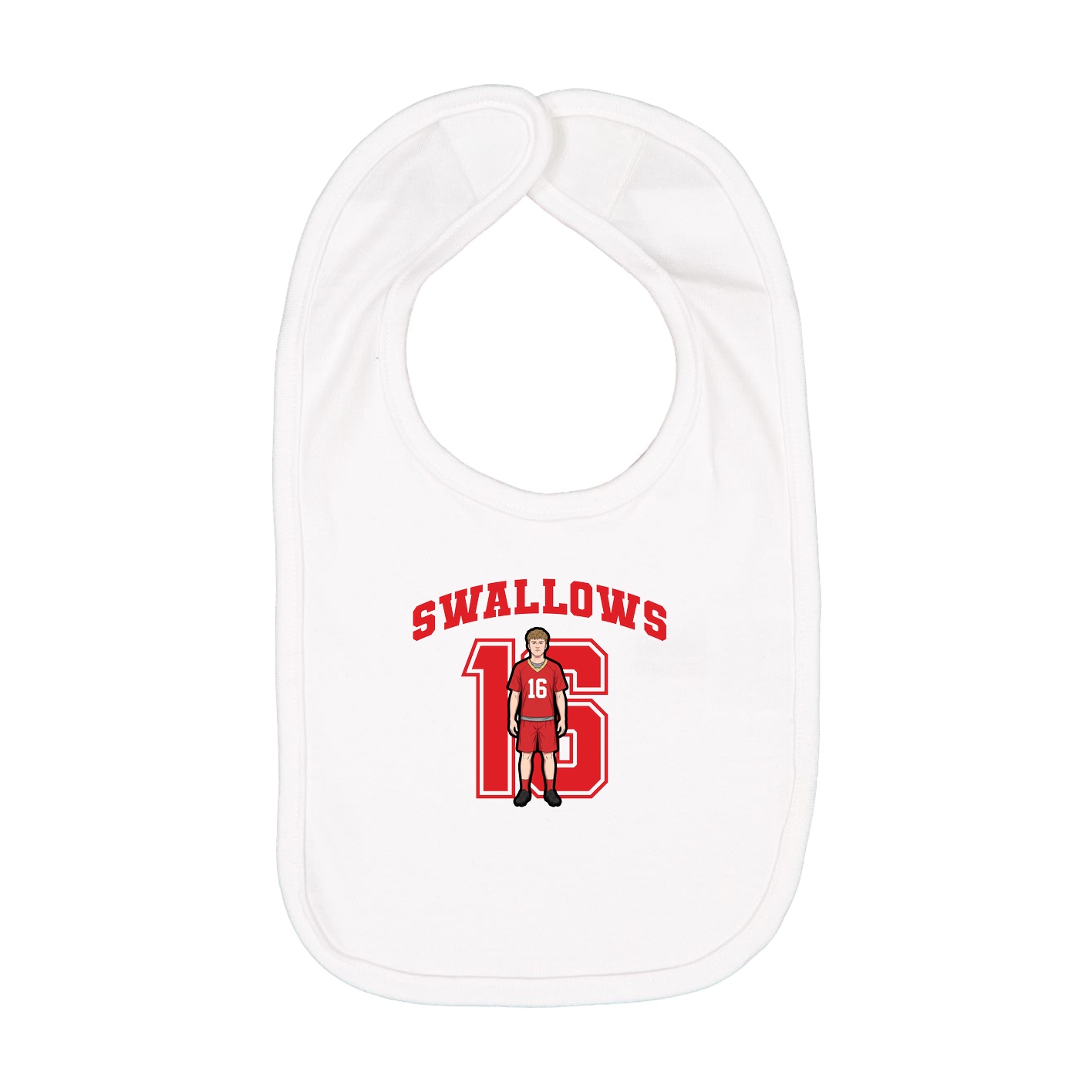 Infant Bib — Number in White