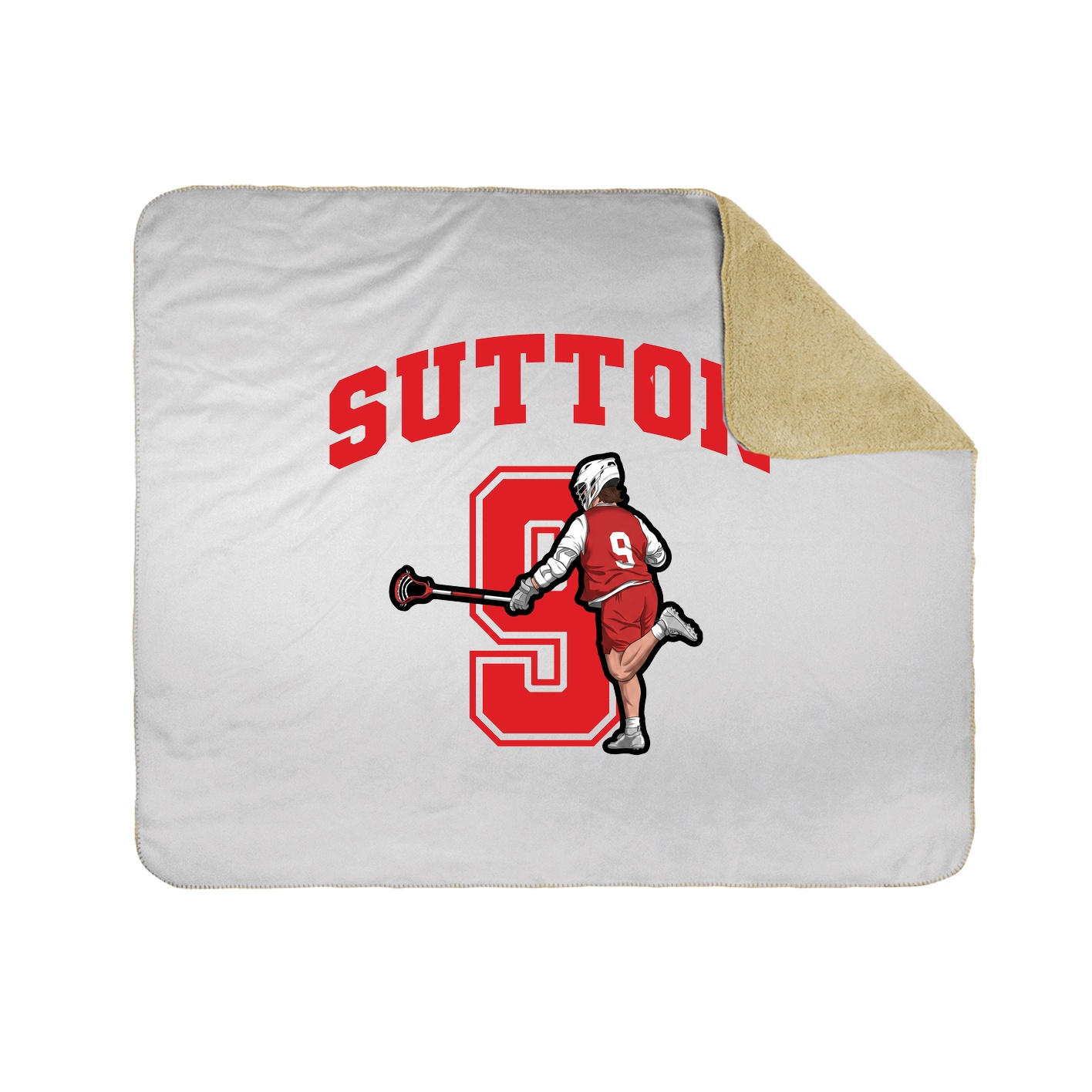 Throw Blanket — Number in White