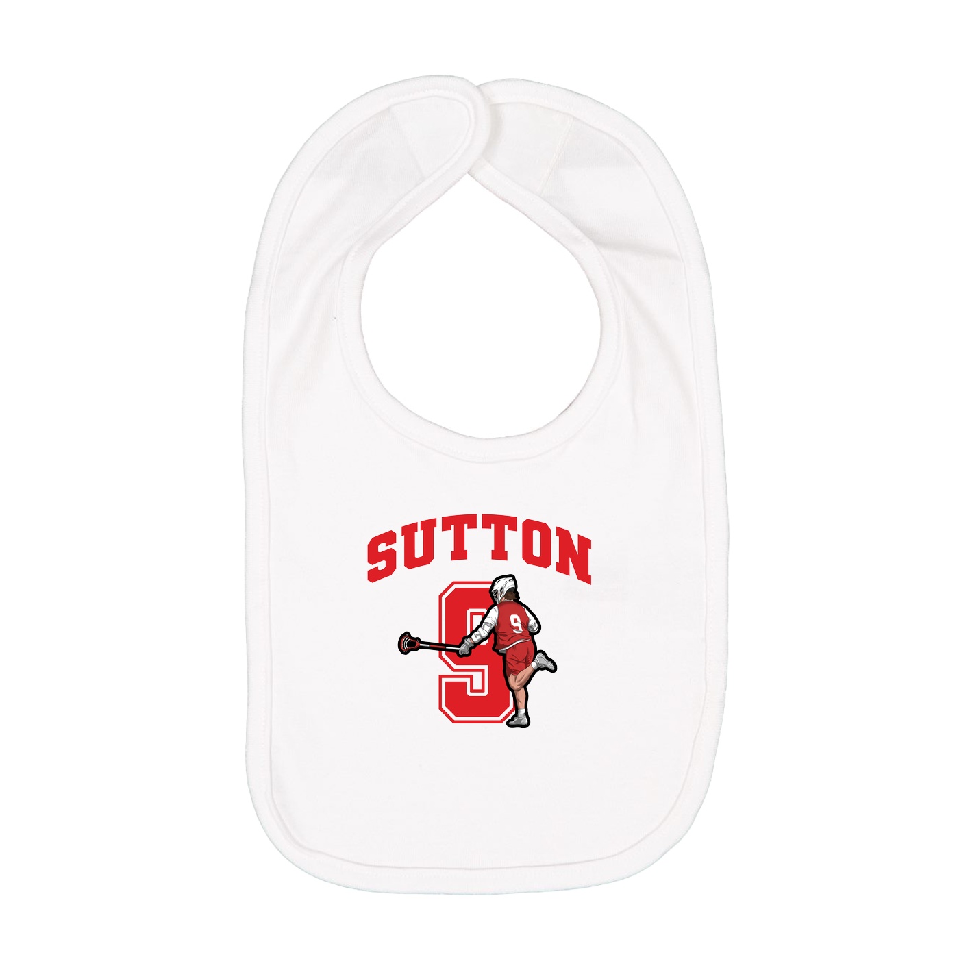 Infant Bib — Number in White