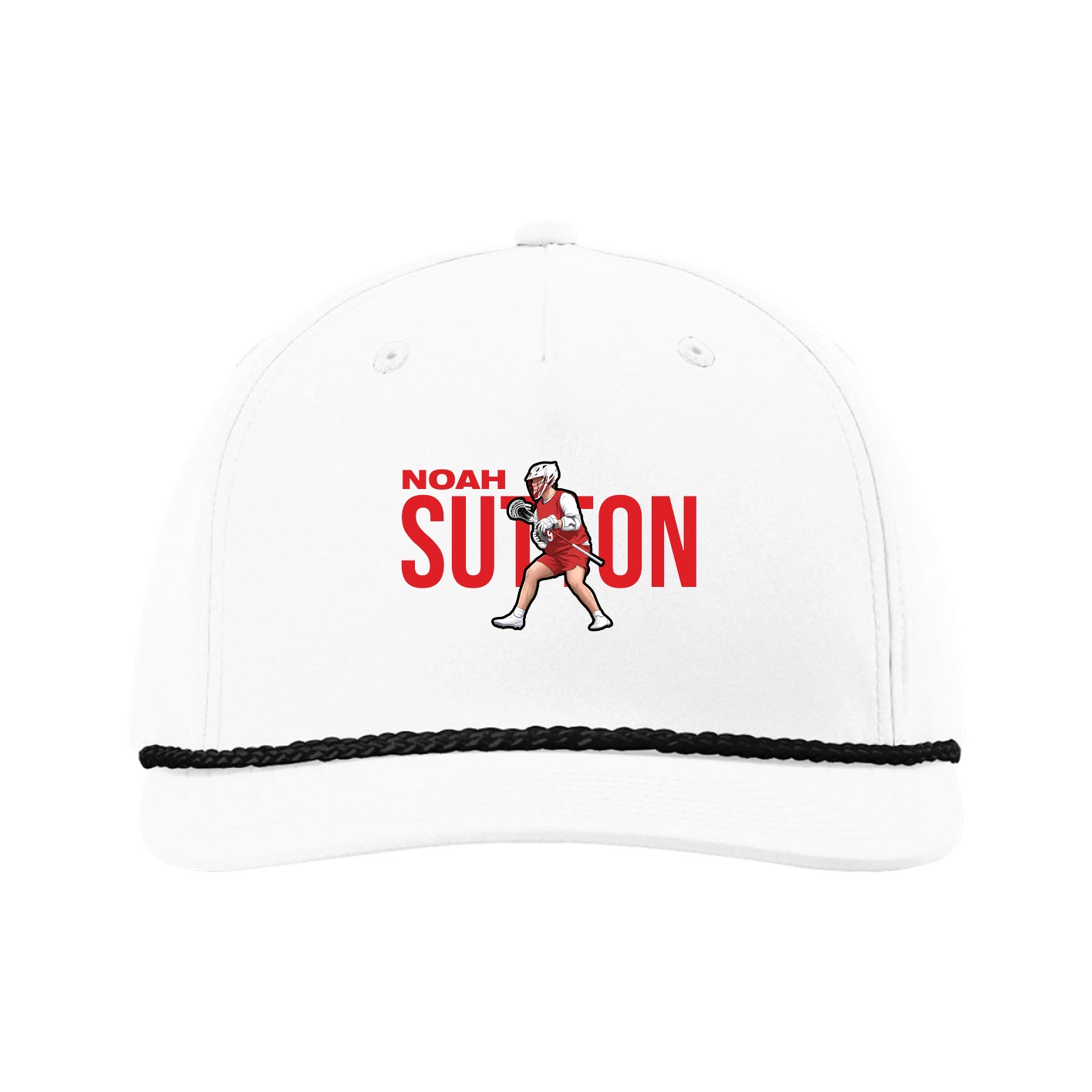 Five-Panel Classic Rope Cap — Player Name in White