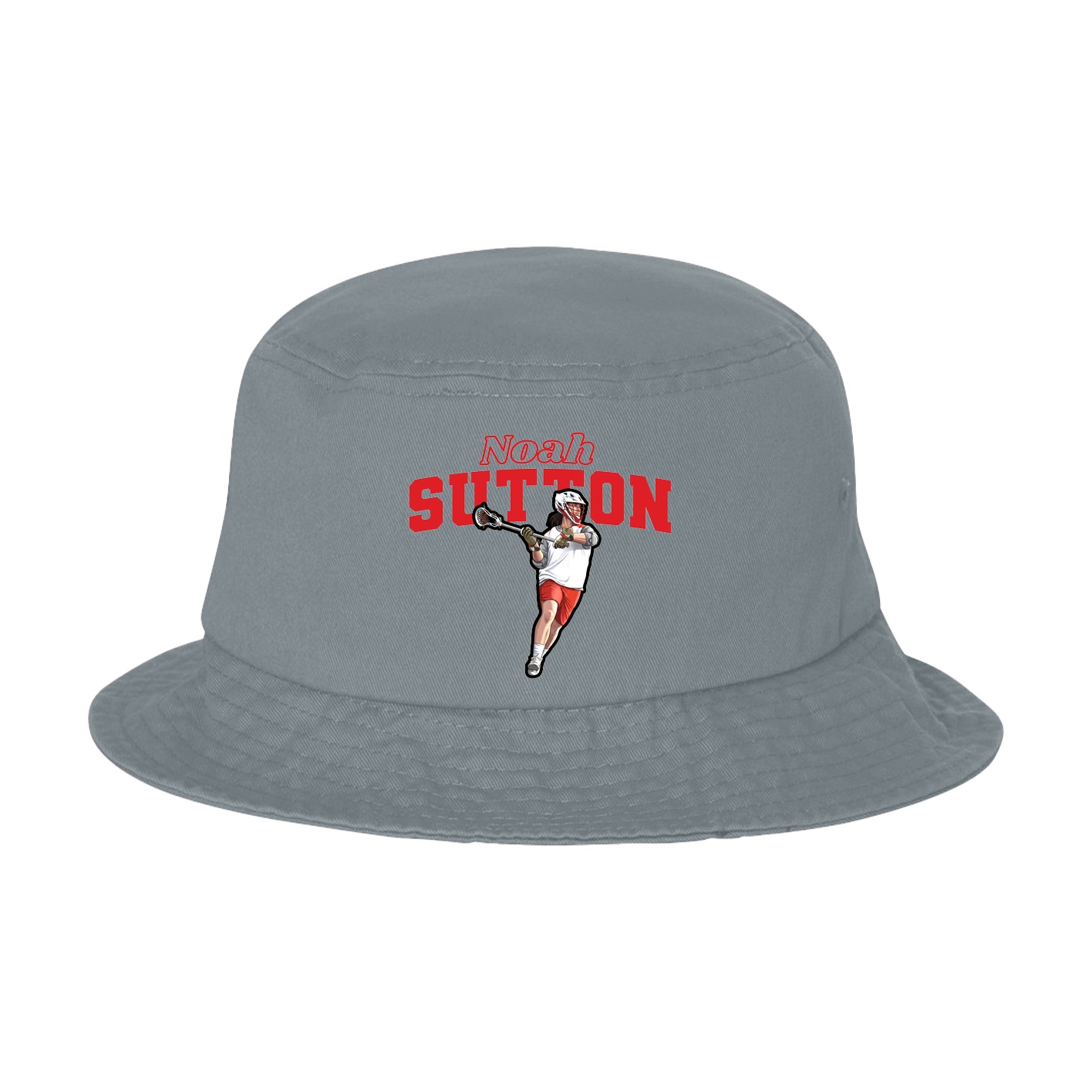 Bucket Cap — Name Arch in Grey