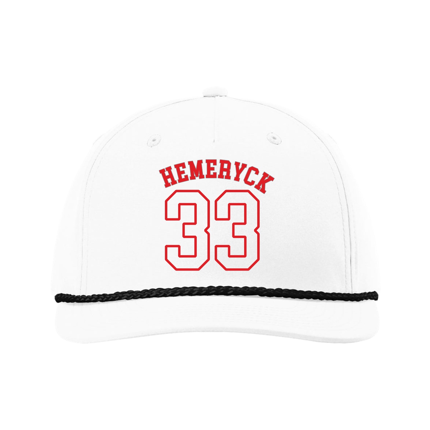 Five-Panel Classic Rope Cap — Shirsey Arch in White