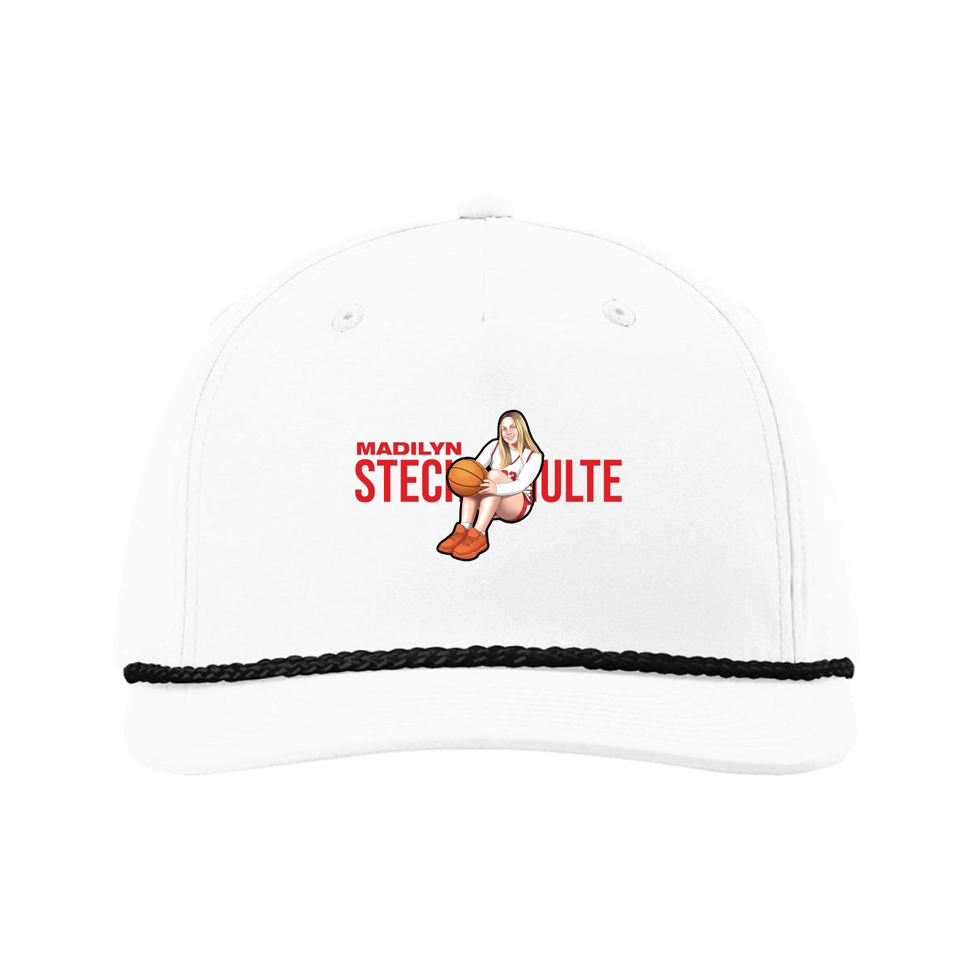 Five-Panel Classic Rope Cap — Player Name in White