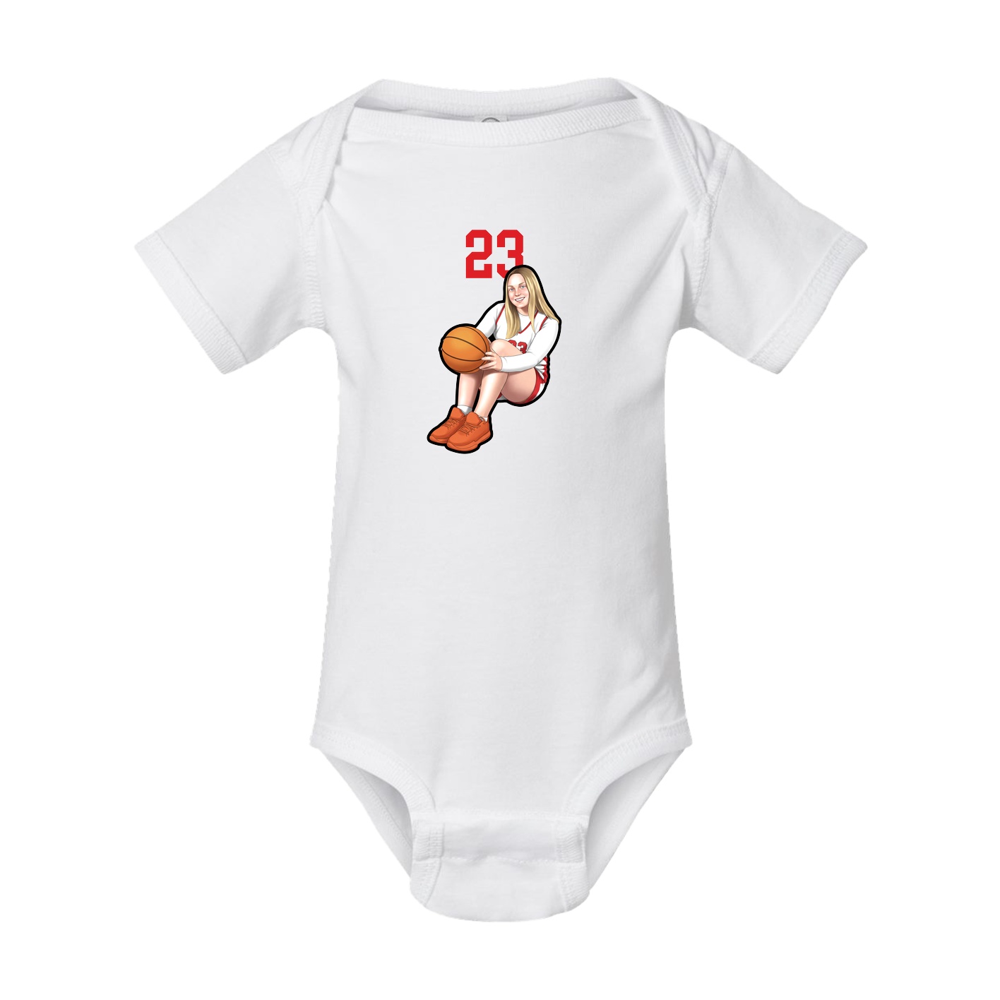 Baby Onesie — Number Top in White