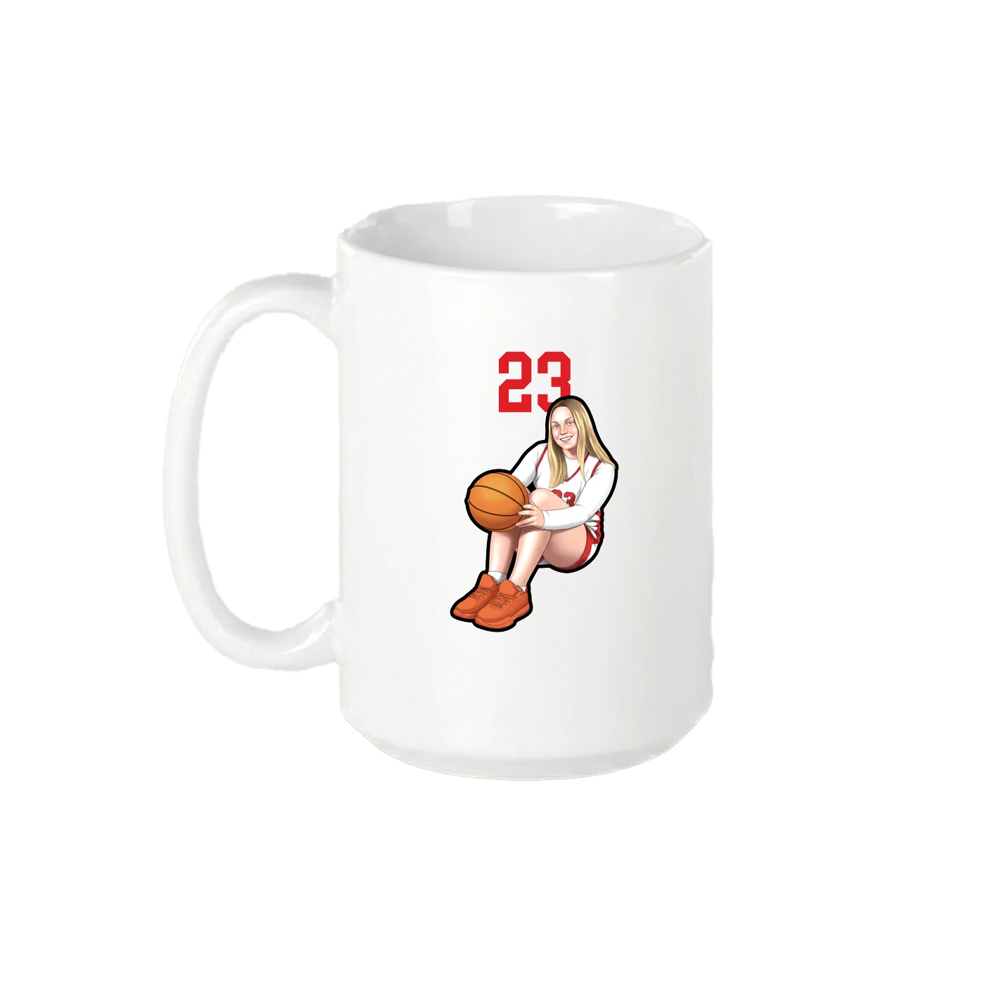 15oz Coffee Mug — Number Top in White