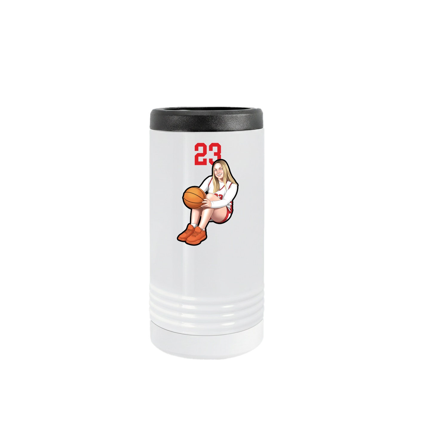 Slim Beverage Holder — Number Top in White