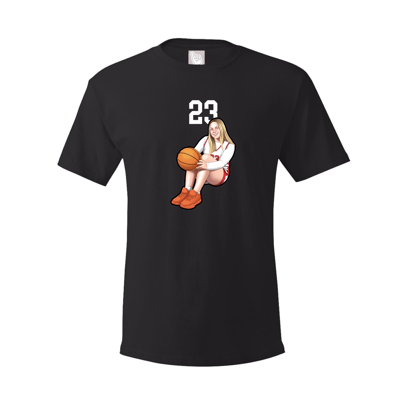 Youth Tee — Number Top in Black