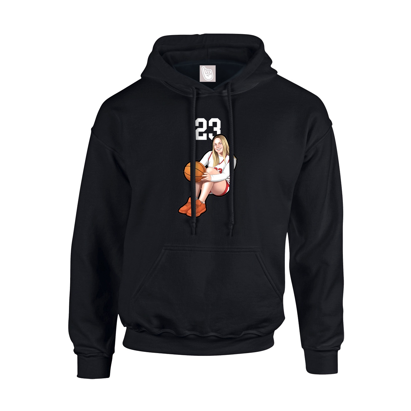 Youth Hoodie — Number Top in Black