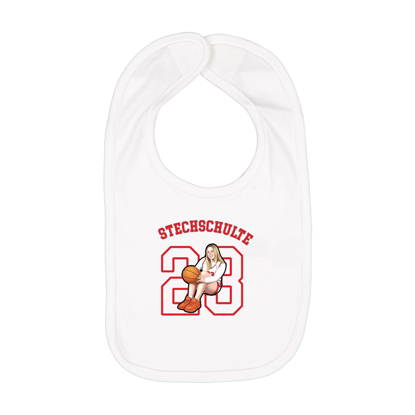 Infant Bib — Shirsey Arch in White