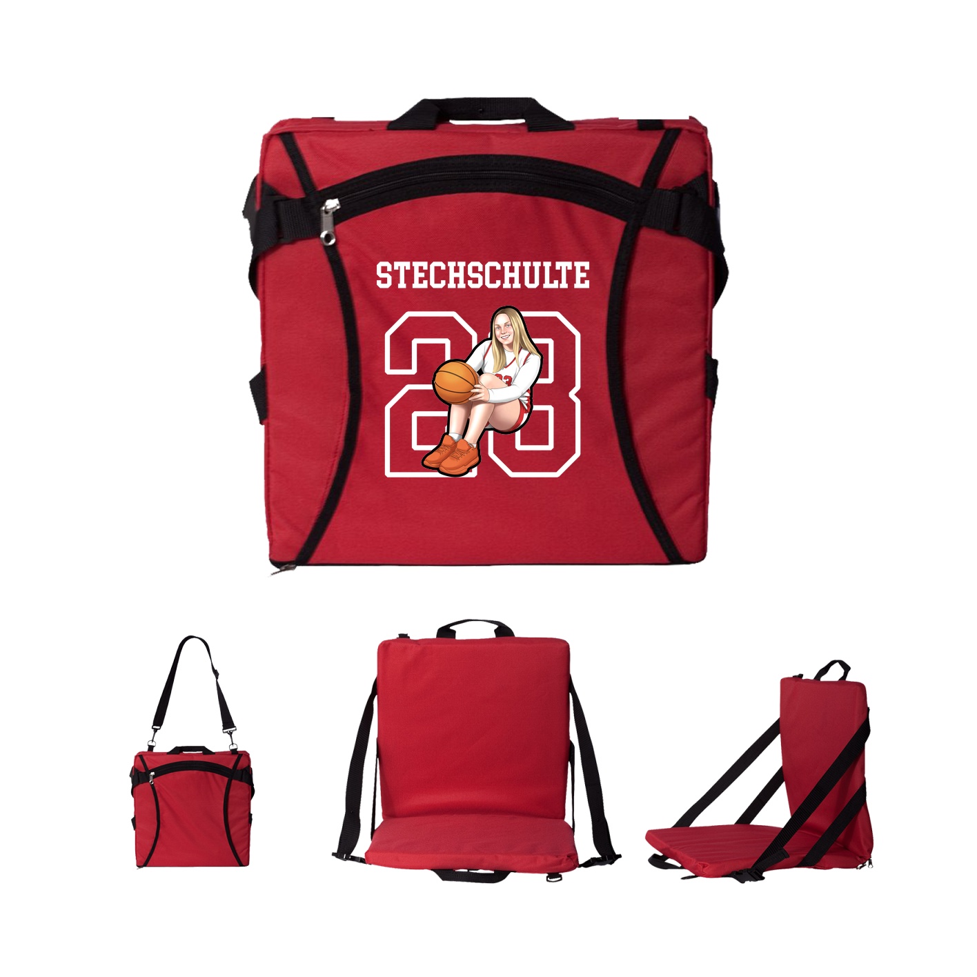 Folding Stadium Seat — Shirsey in Red
