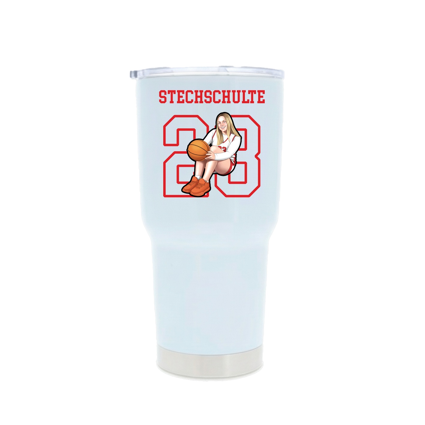 30oz Stainless Steel Tumbler — Shirsey in White