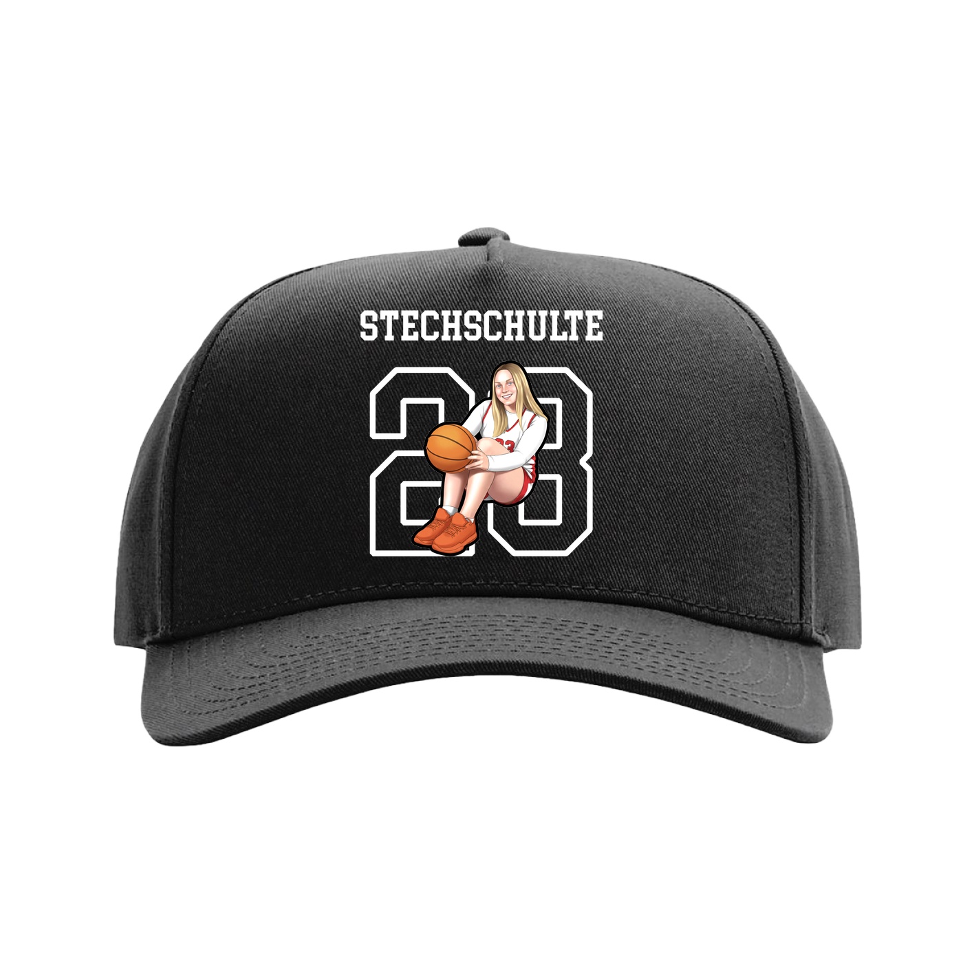 Full Fabric Five-Panel Champ Cap — Shirsey in Black