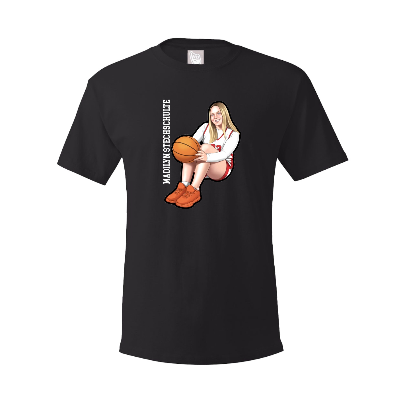 Tee — Name Vertical in Black