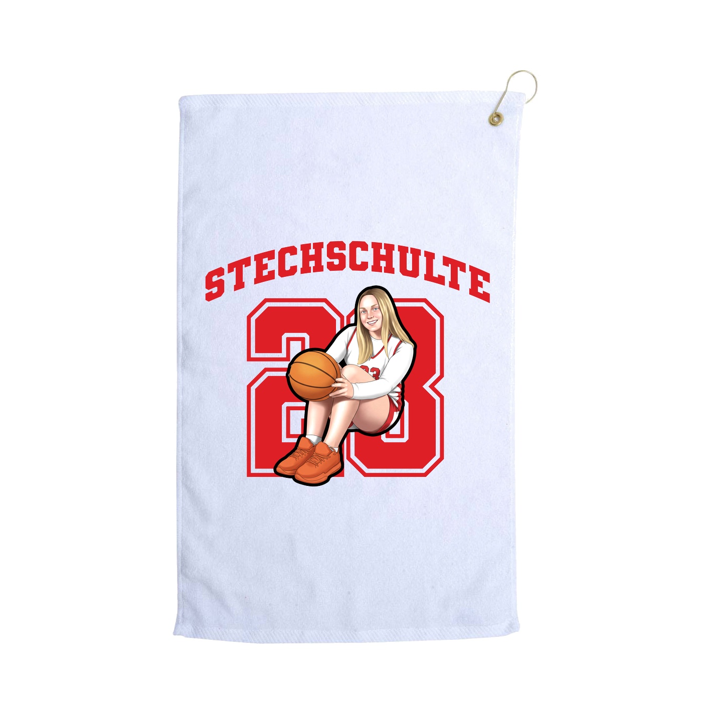 Golf Towel — Number in White