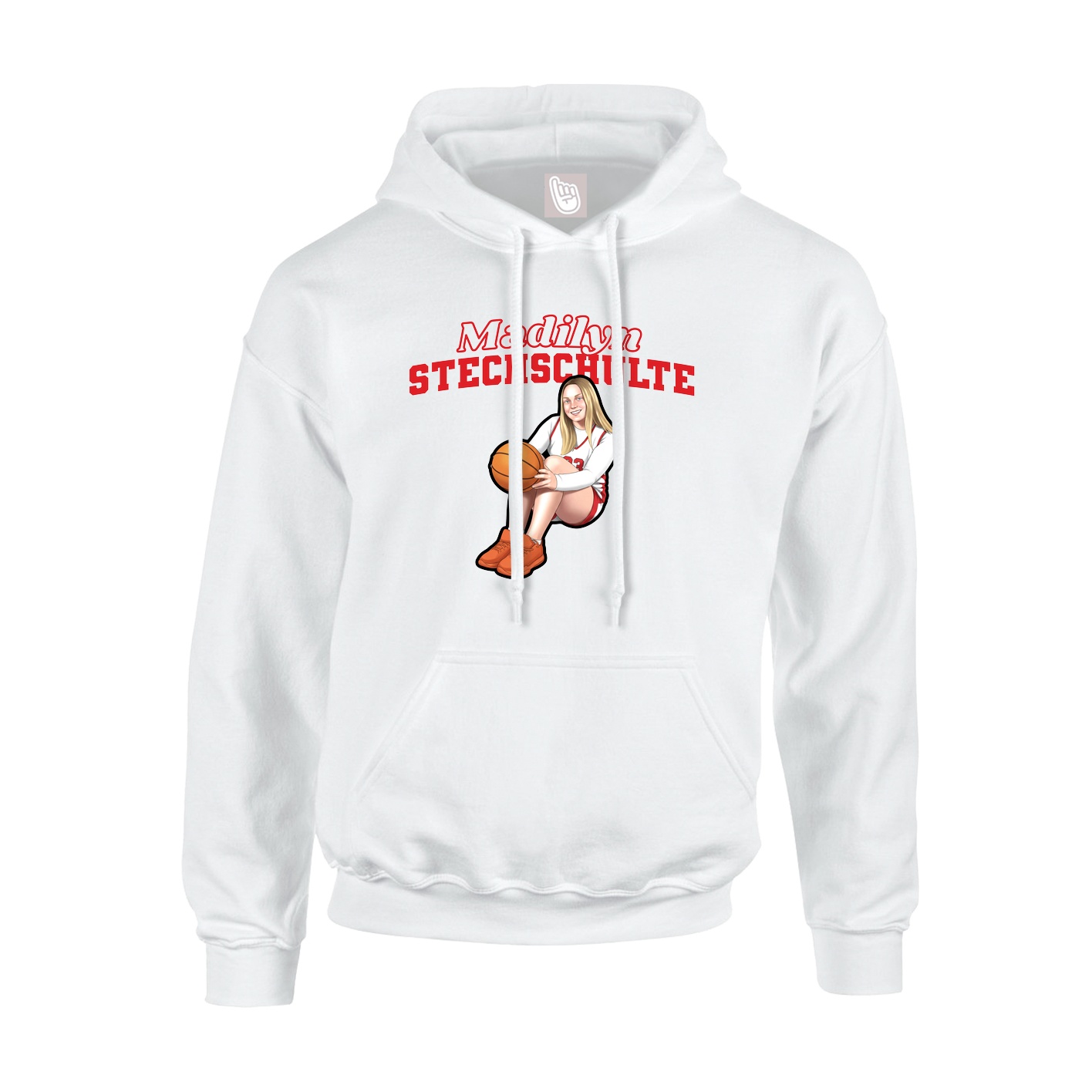 Hoodie — Name Arch in White