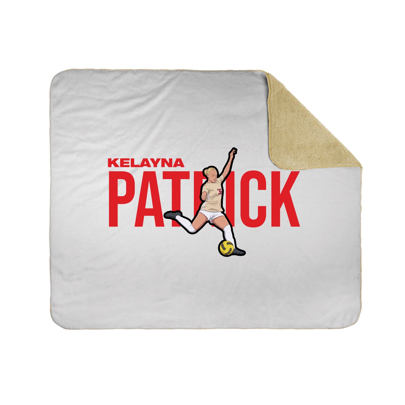 Throw Blanket — Player Name in White