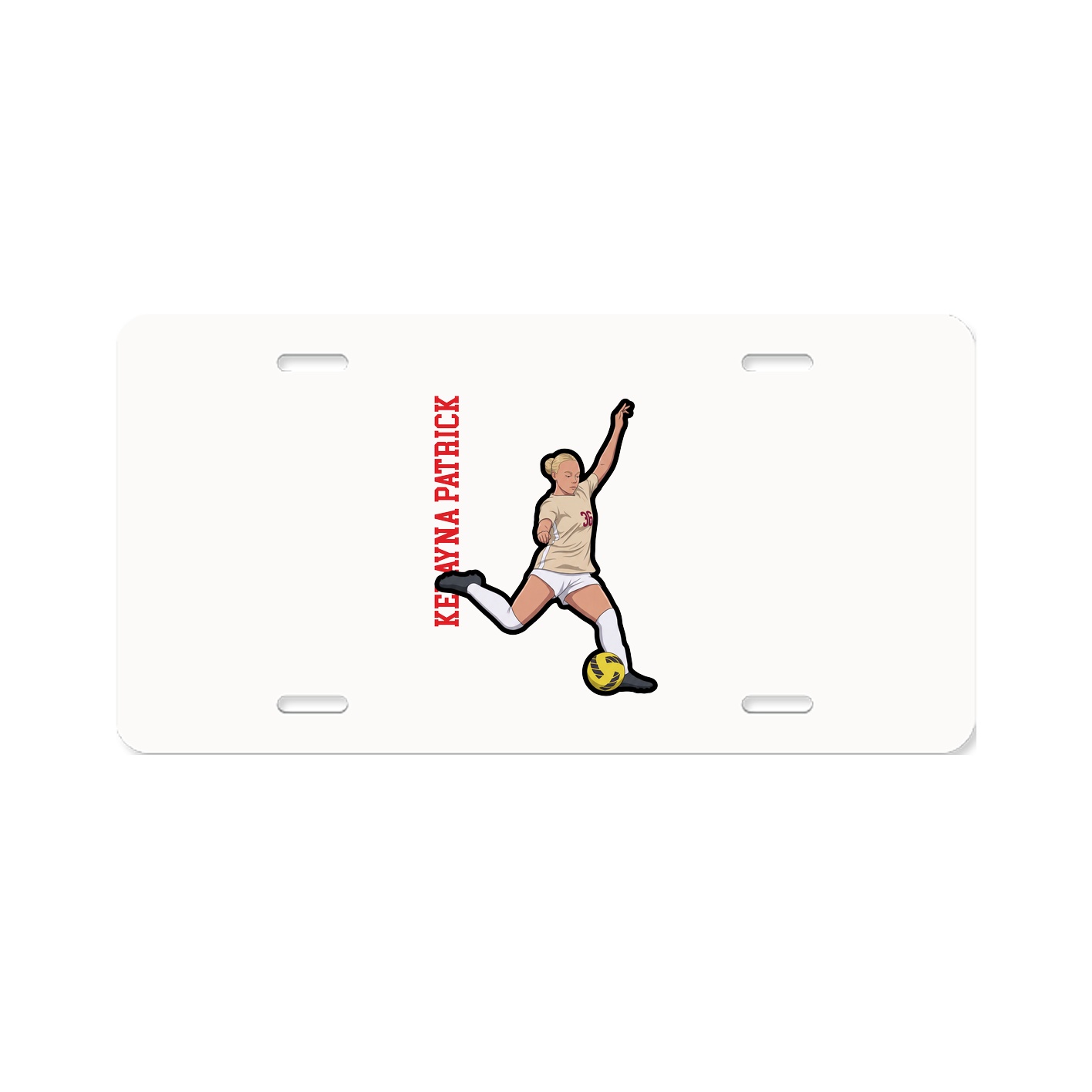 License Plate — Name Vertical in Classic