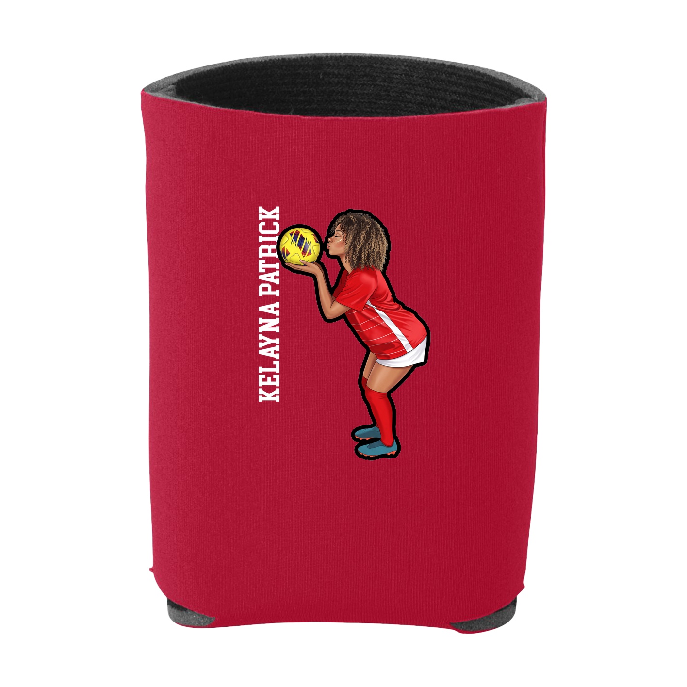 Can Holder — Name Vertical in Red