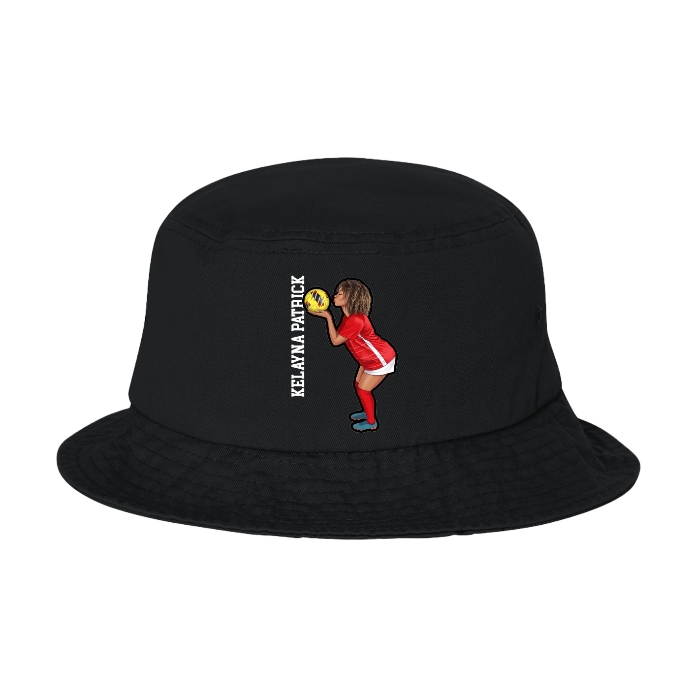 Bucket Cap — Name Vertical in Black