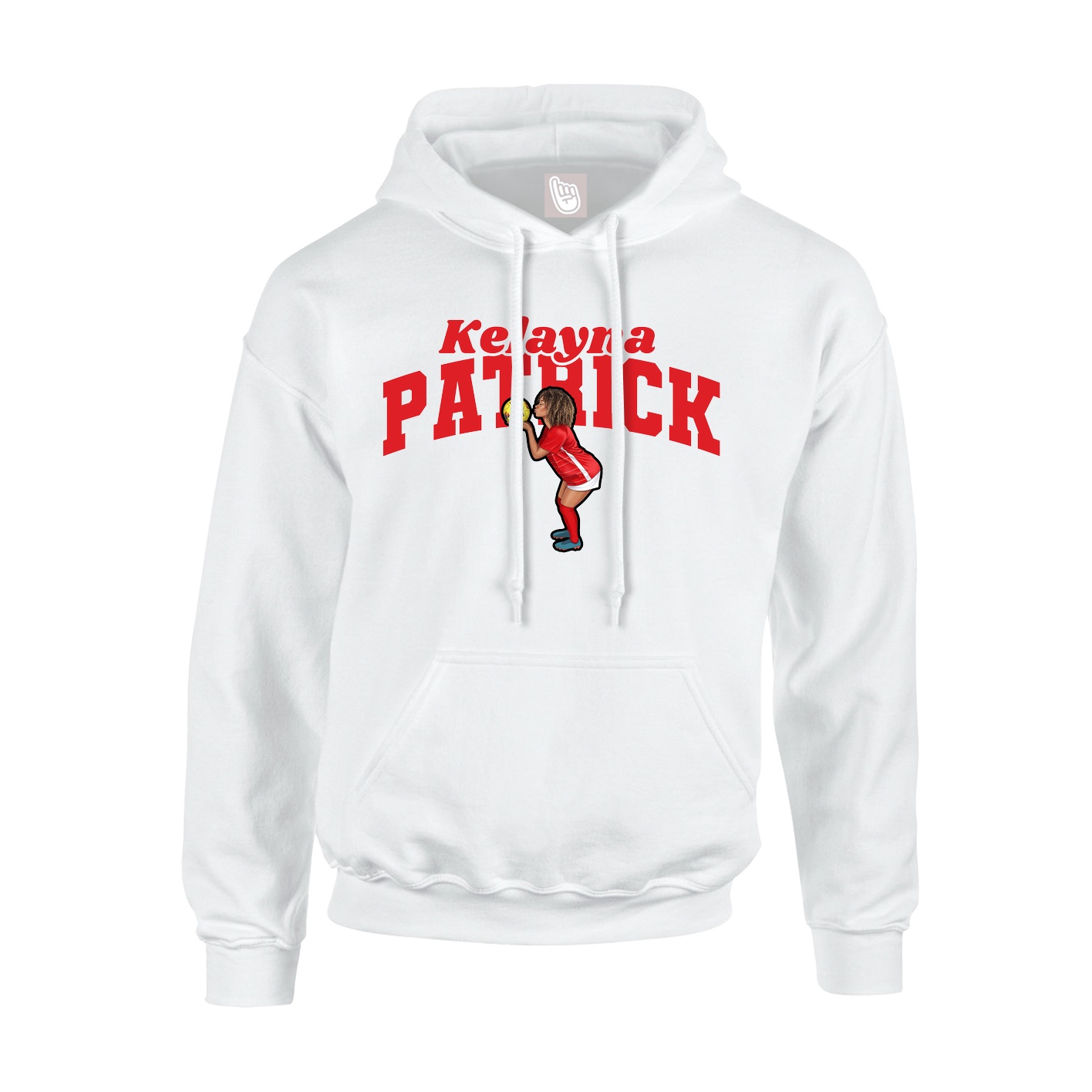 Youth Hoodie — Signature Arch in White