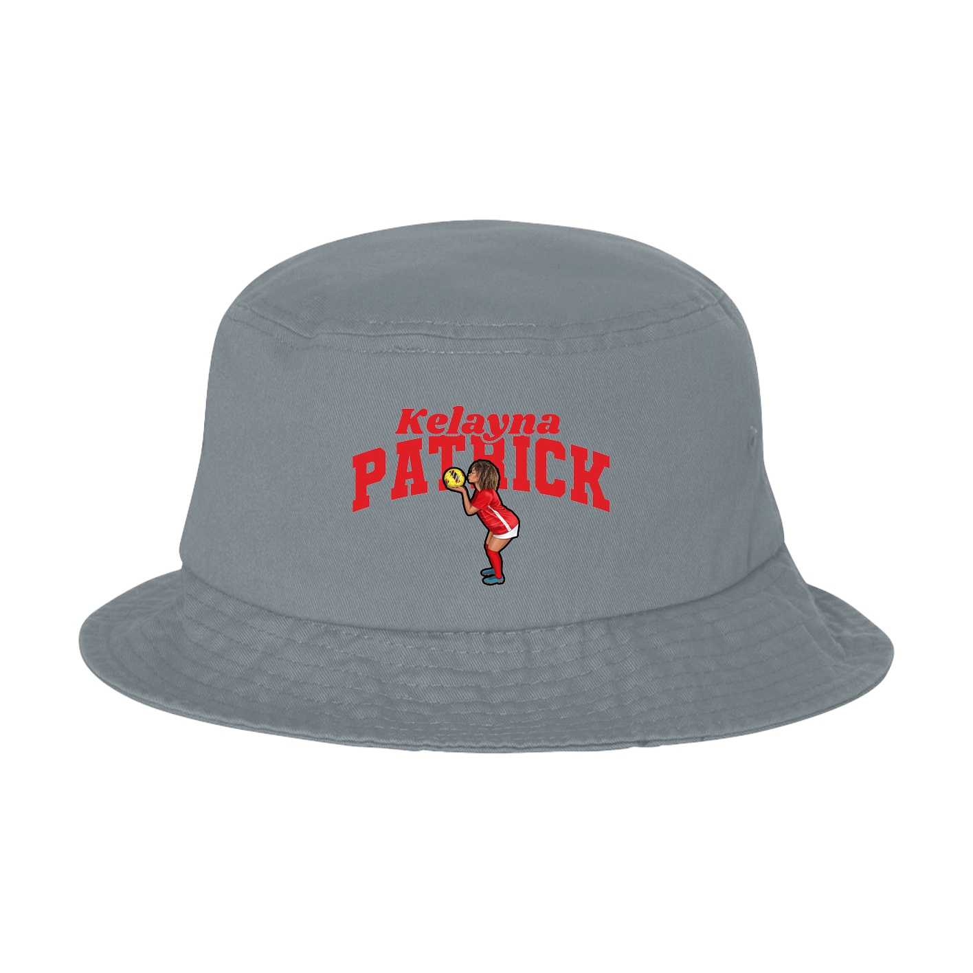Bucket Cap — Signature Arch in Grey