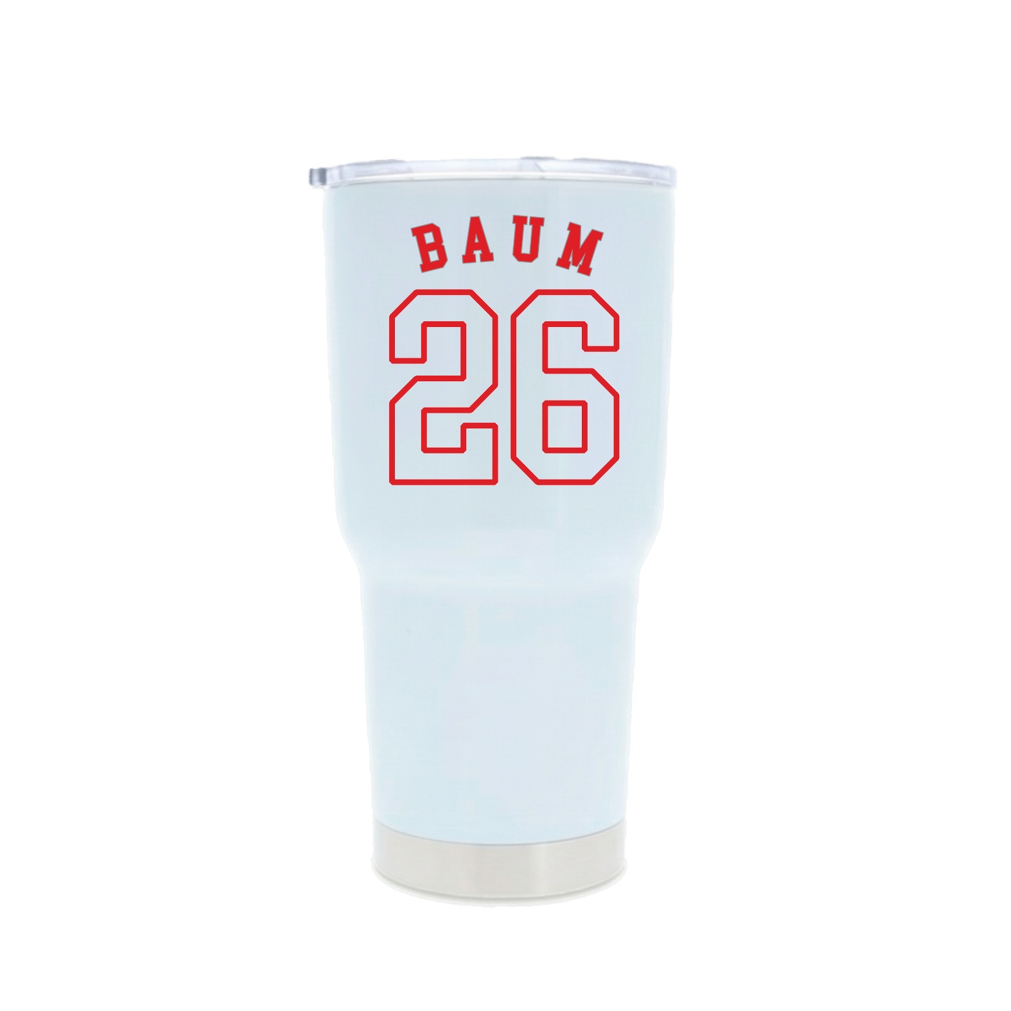 30oz Stainless Steel Tumbler — Shirsey Arch in White