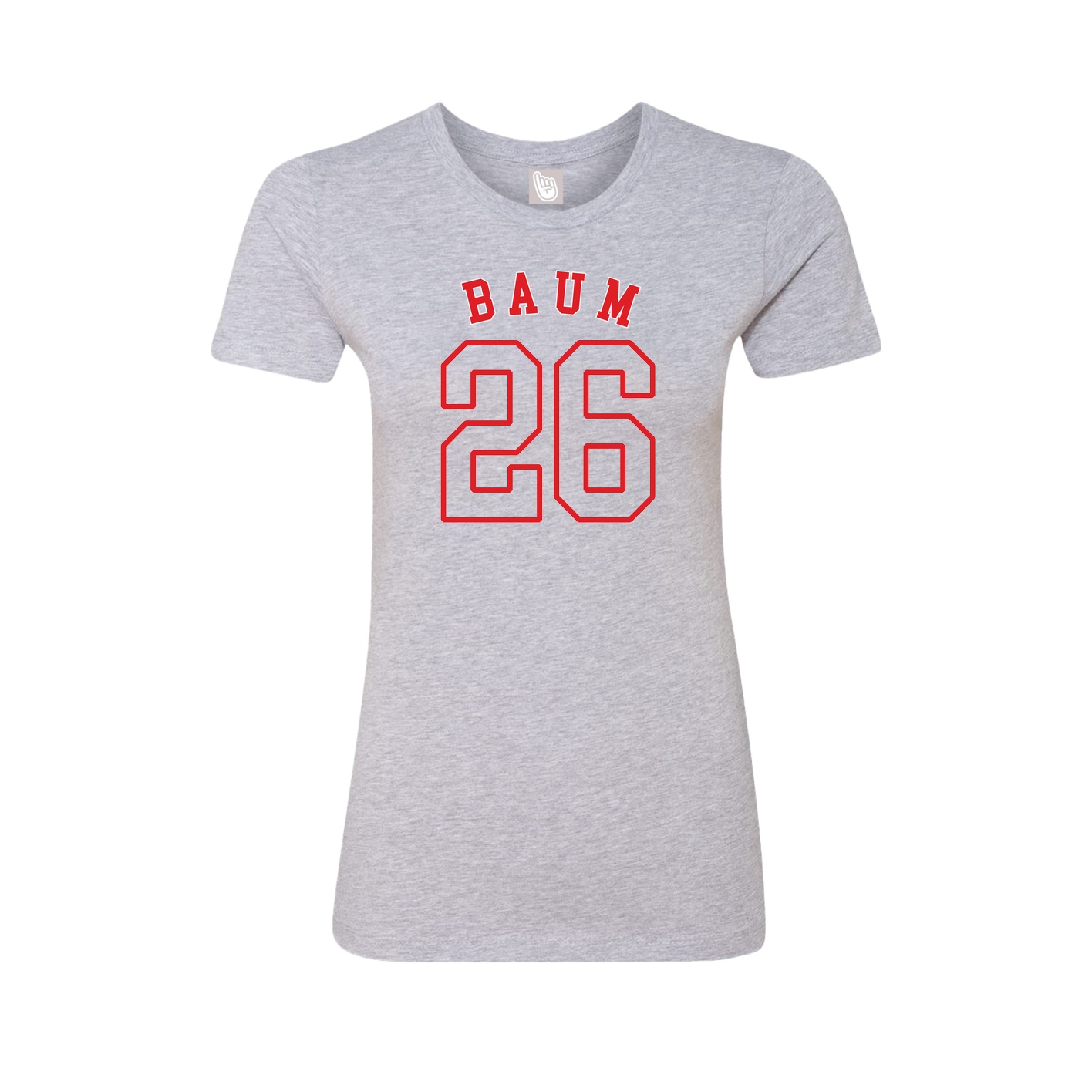 Fitted Women's Tee — Shirsey Arch in Grey