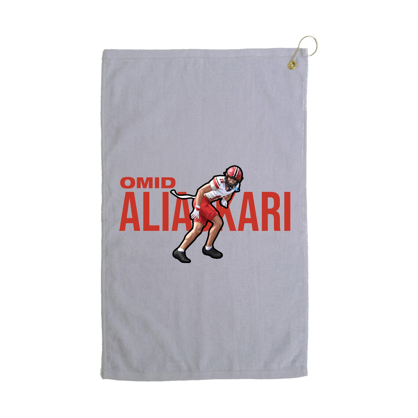 Golf Towel — Player Name in Grey