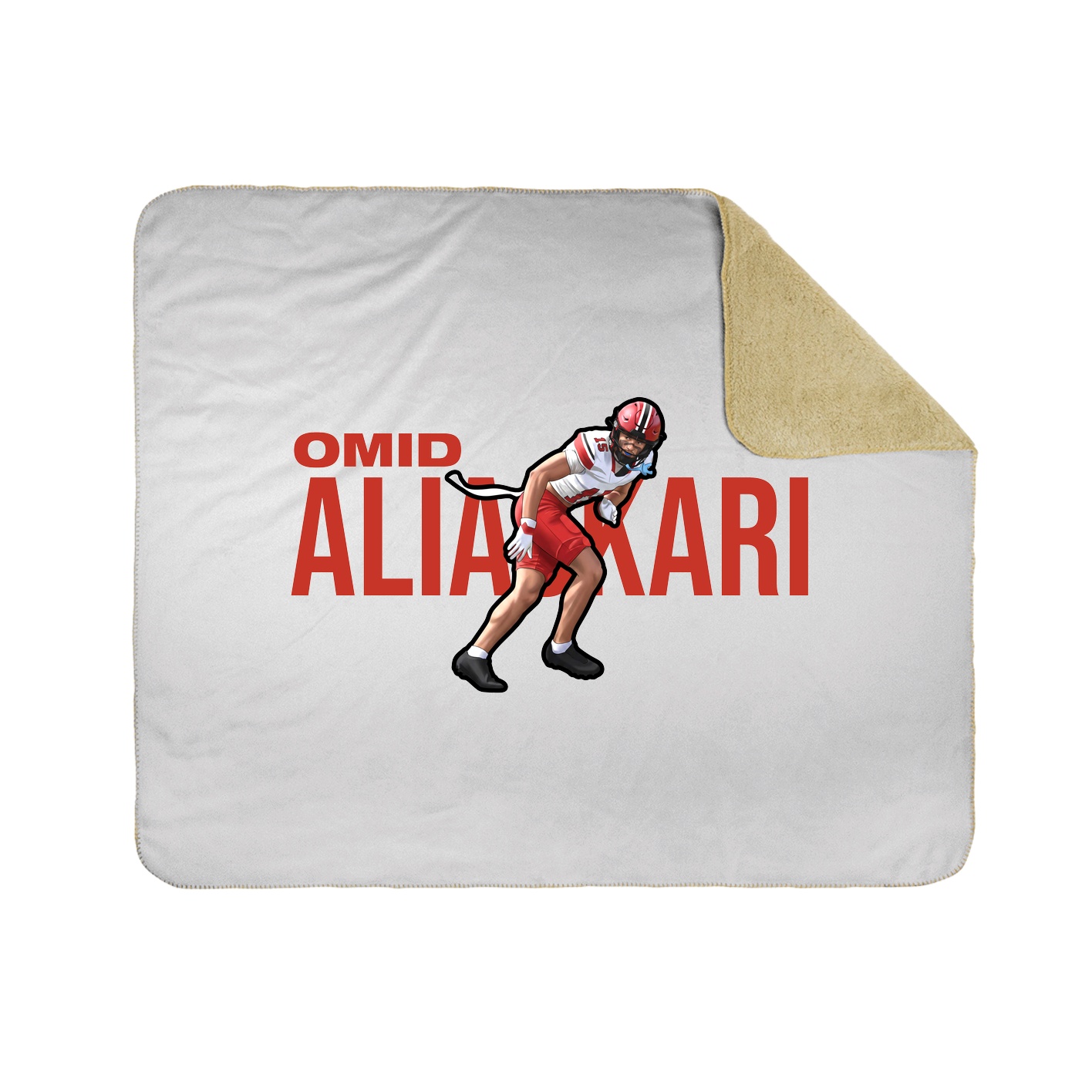 Throw Blanket — Player Name in White