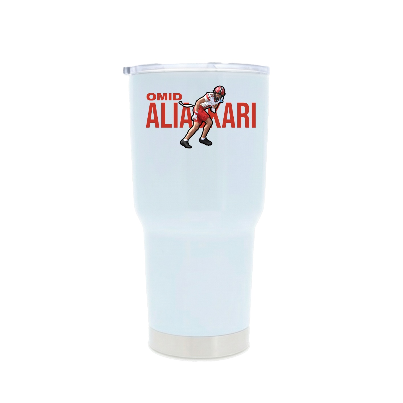 30oz Stainless Steel Tumbler — Player Name in White