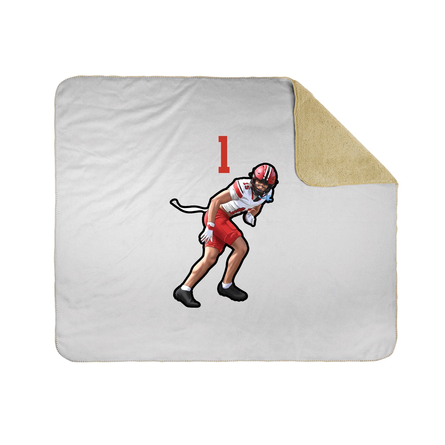 Throw Blanket — Number Top in White