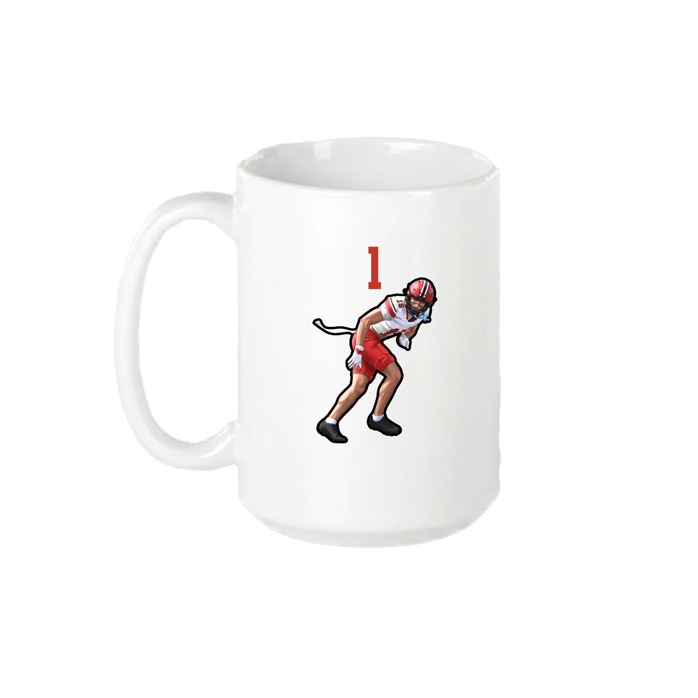 15oz Coffee Mug — Number Top in White