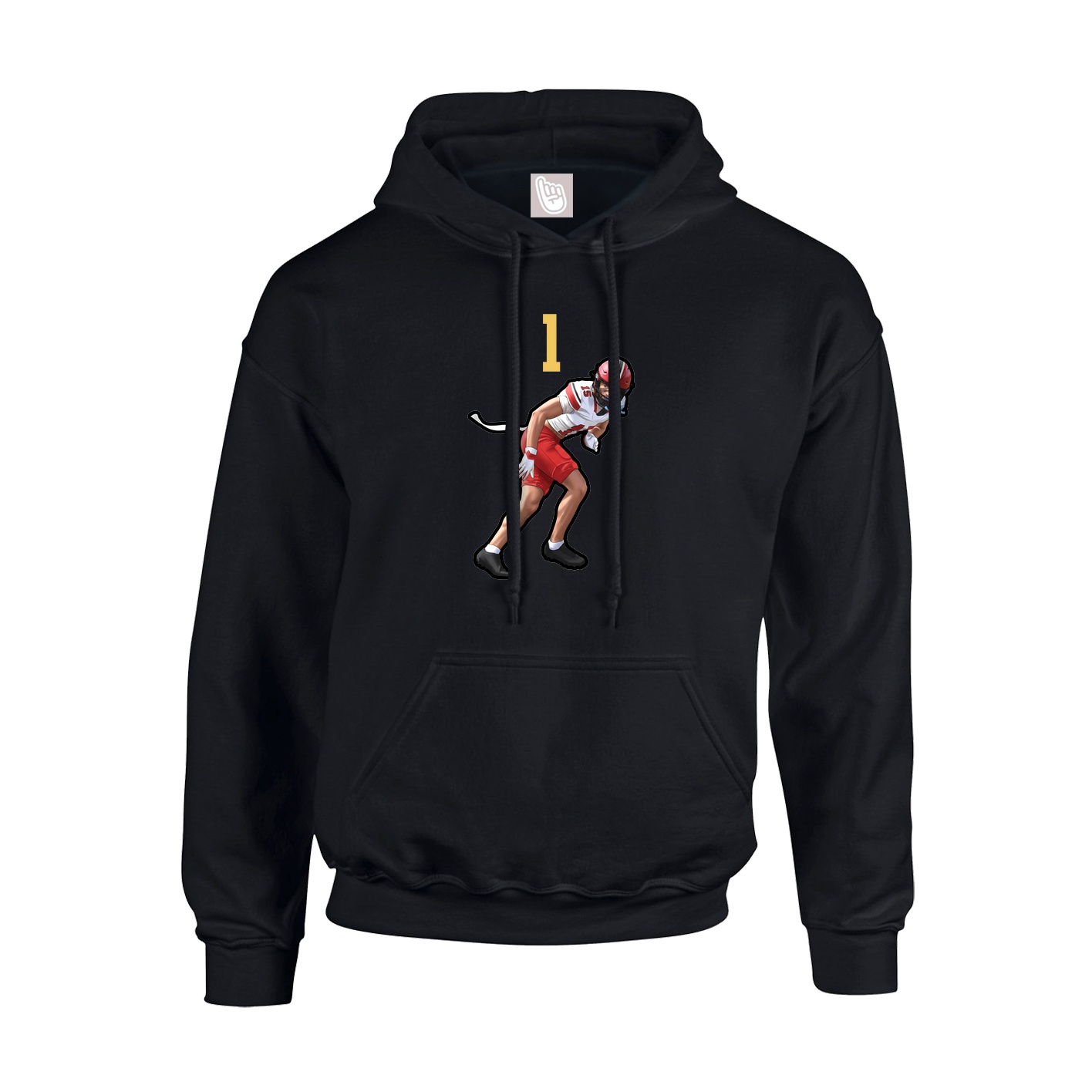 Youth Hoodie — Number Top in Black