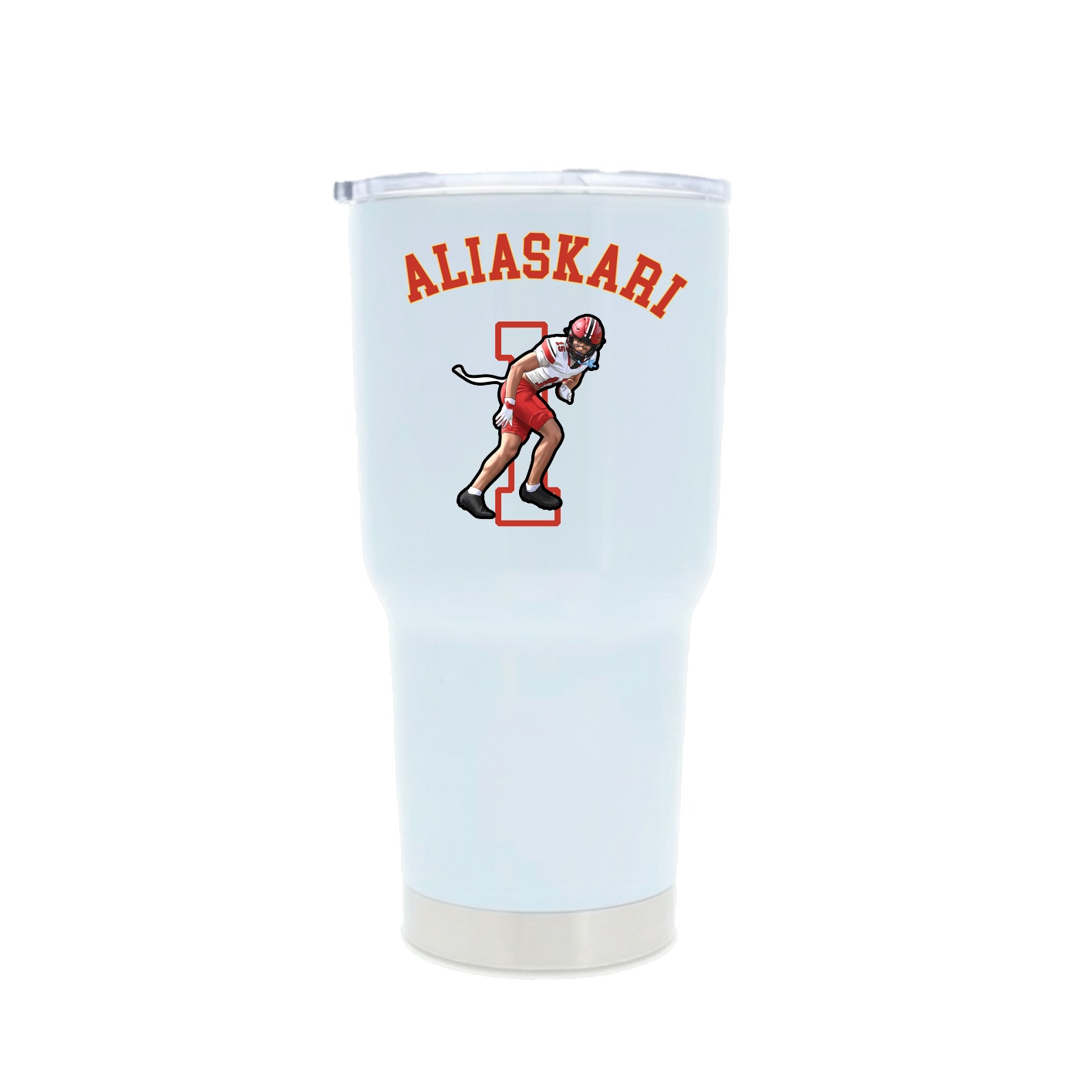 30oz Stainless Steel Tumbler — Shirsey Arch in White