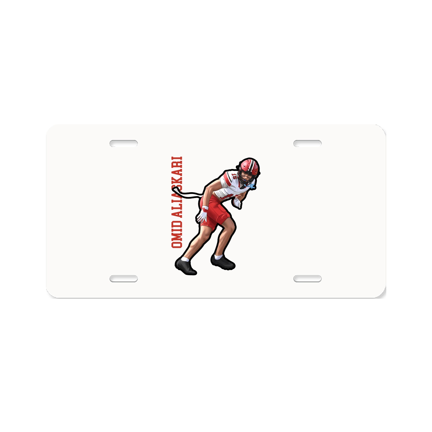 License Plate — Name Vertical in Classic
