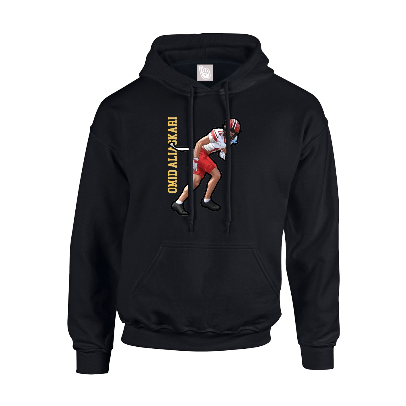Youth Hoodie — Name Vertical in Black