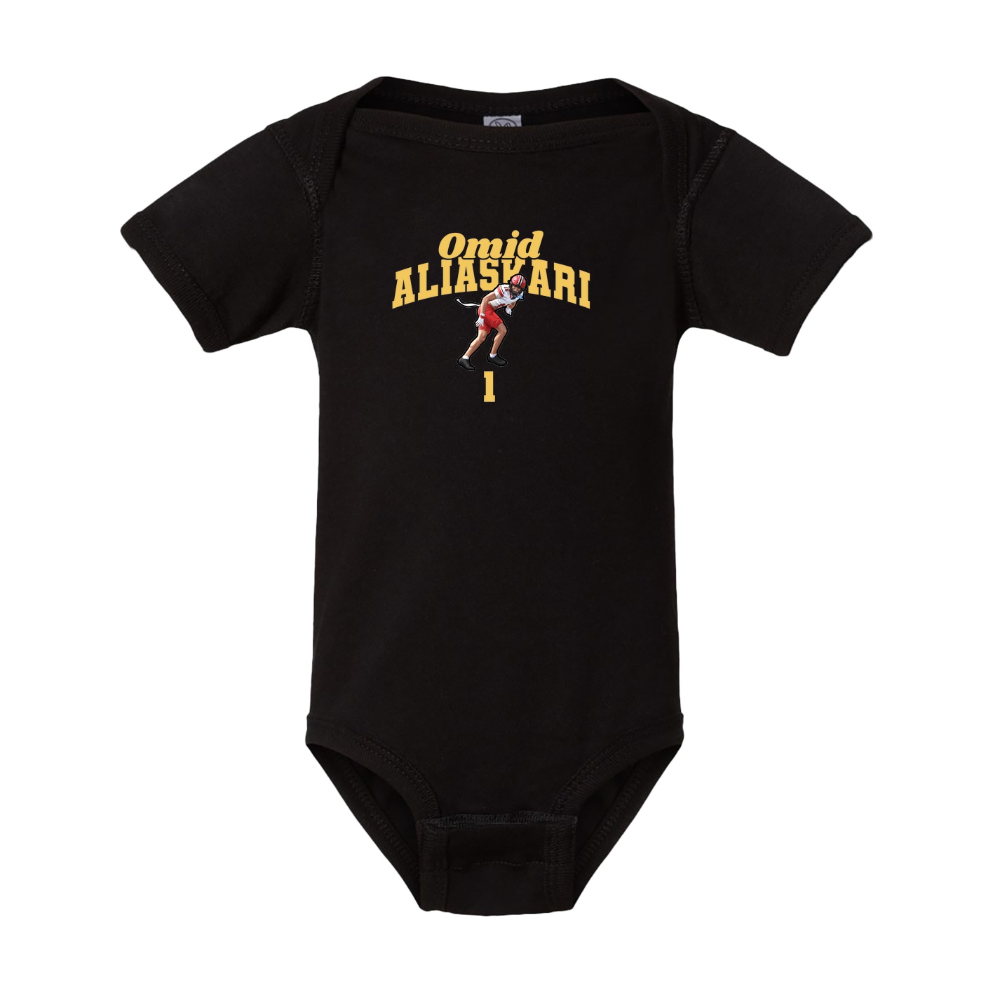 Baby Onesie — Signature Arch in Black