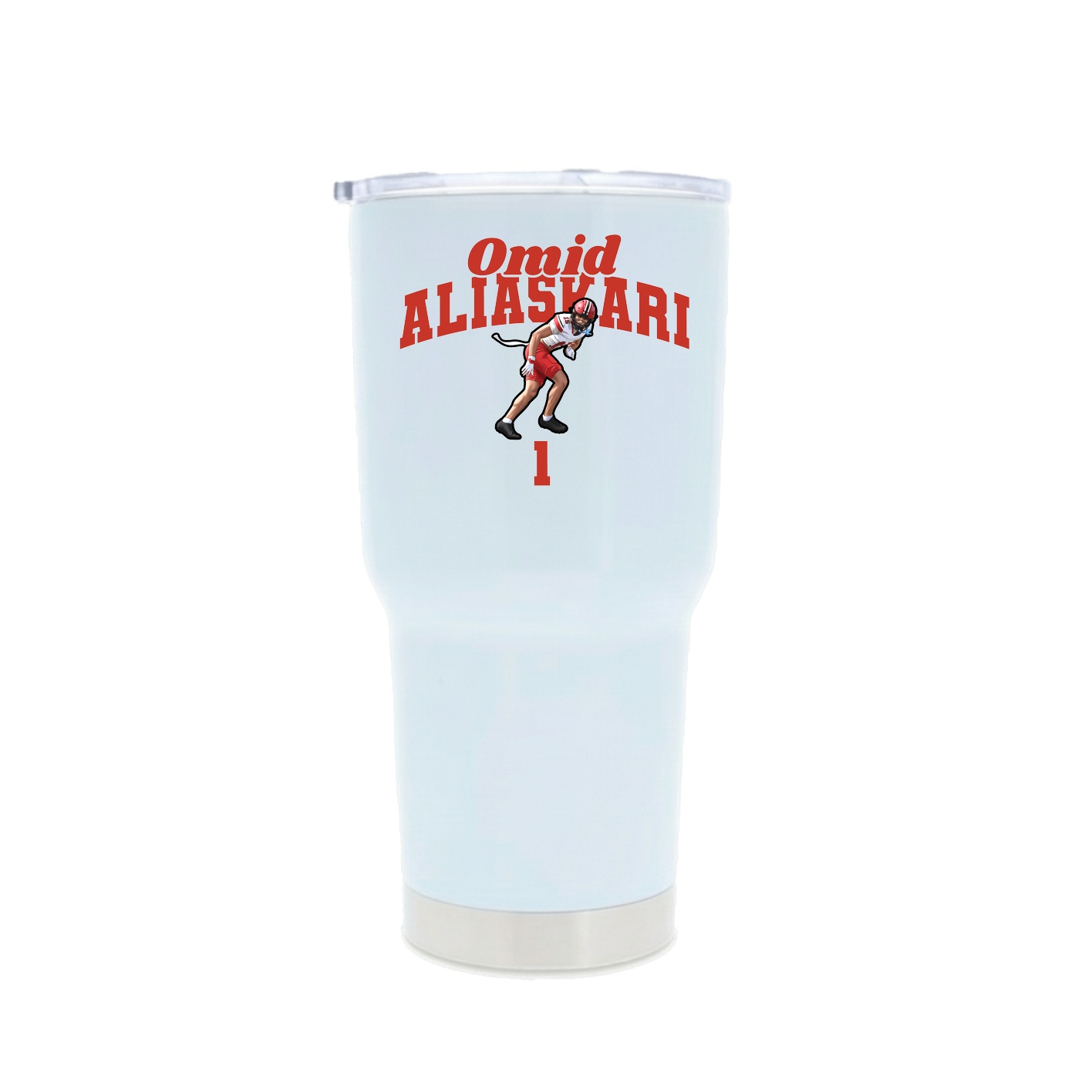 30oz Stainless Steel Tumbler — Signature Arch in White