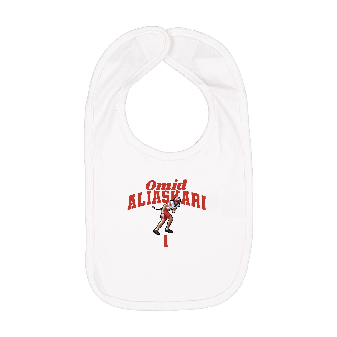 Infant Bib — Signature Arch in White