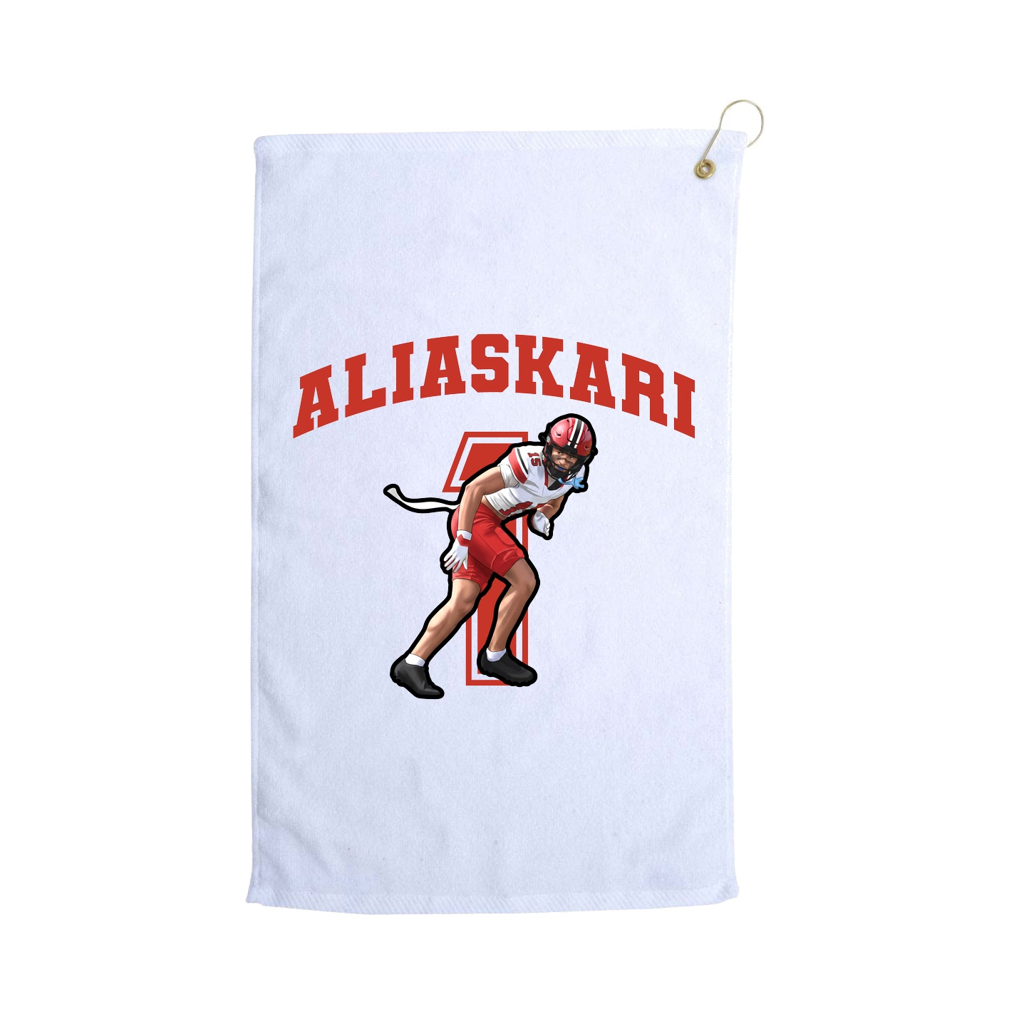 Golf Towel — Number in White