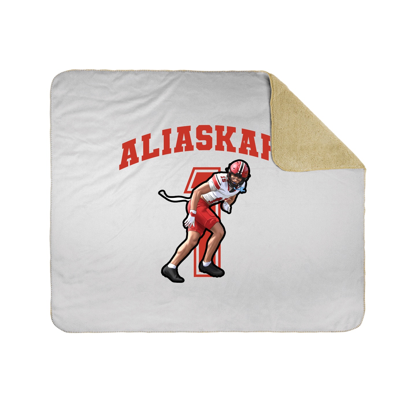 Throw Blanket — Number in White