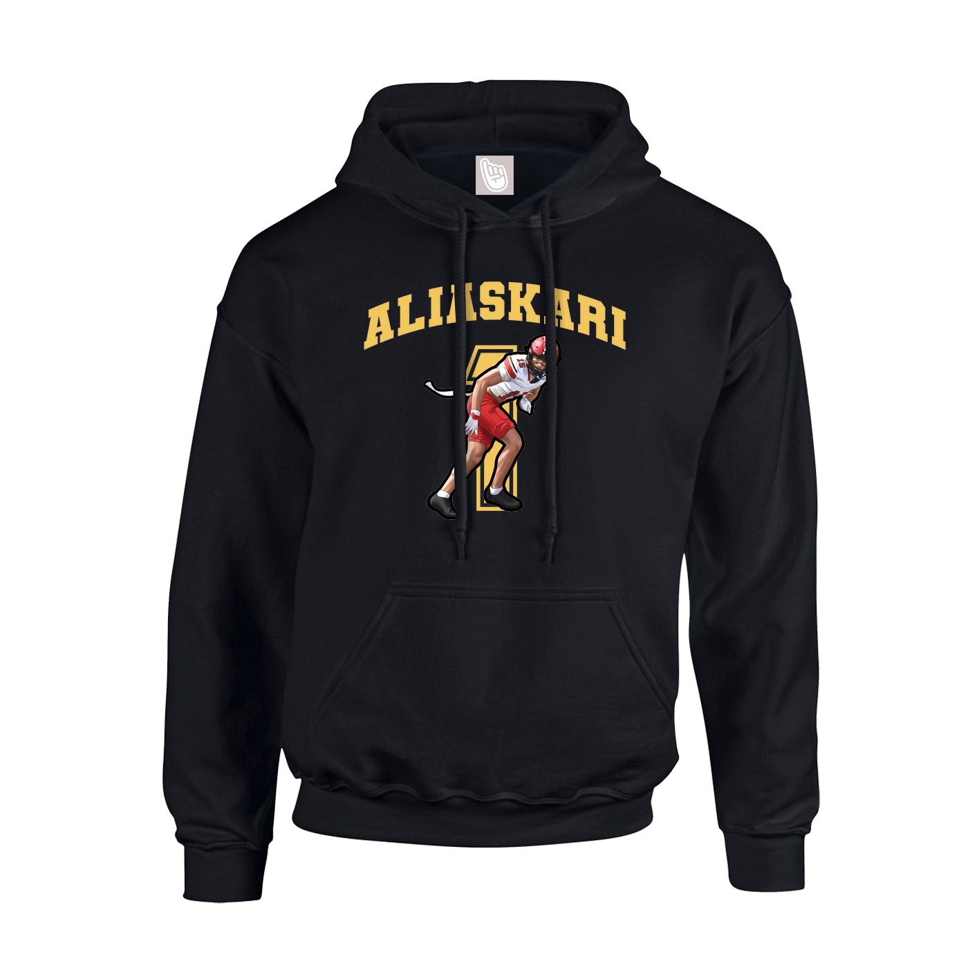 Hoodie — Number in Black
