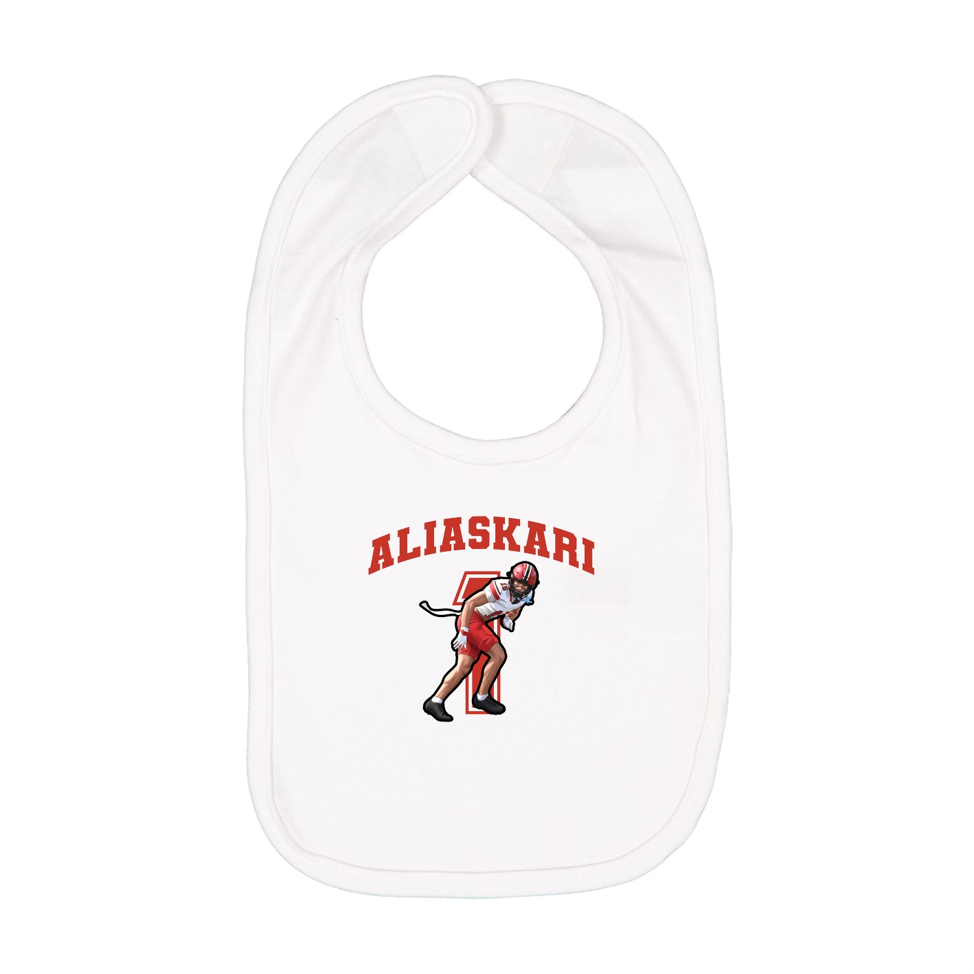 Infant Bib — Number in White